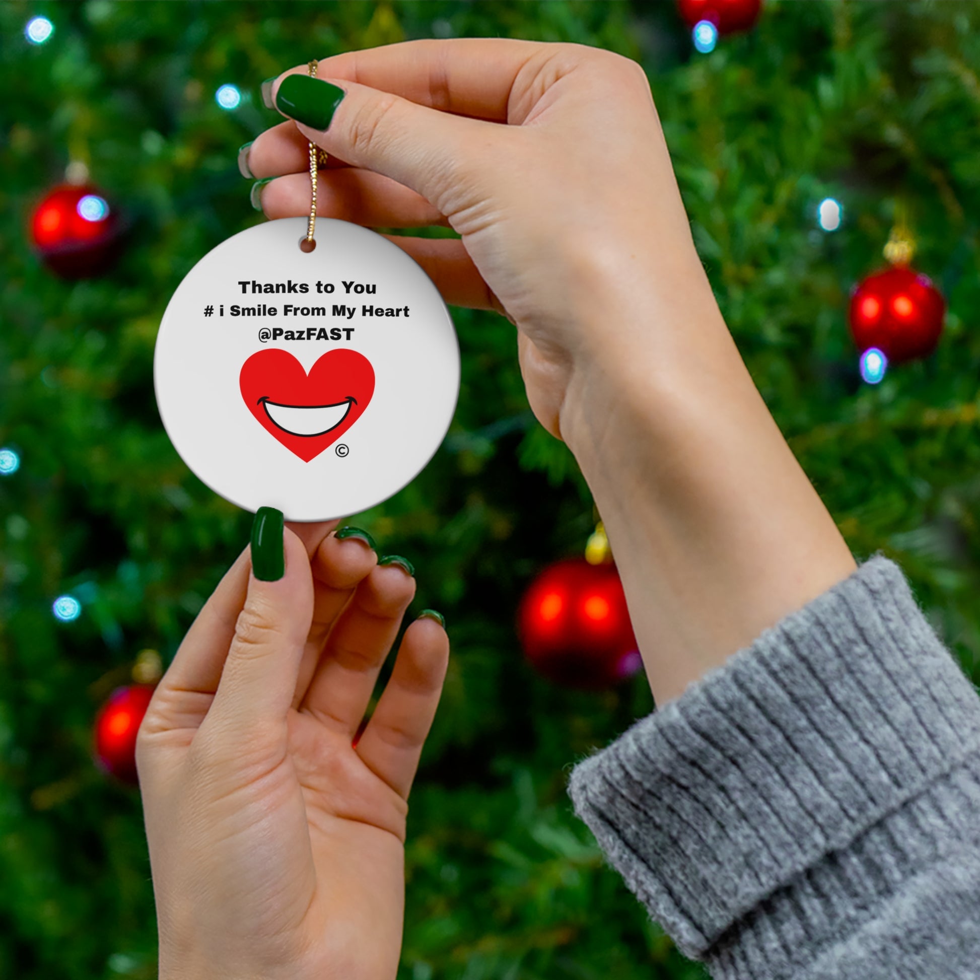 Ceramic Ornament, 4 Shapes | Extend Total *Kindness with "Paz FAST, The Love Solution" - The Love Solution