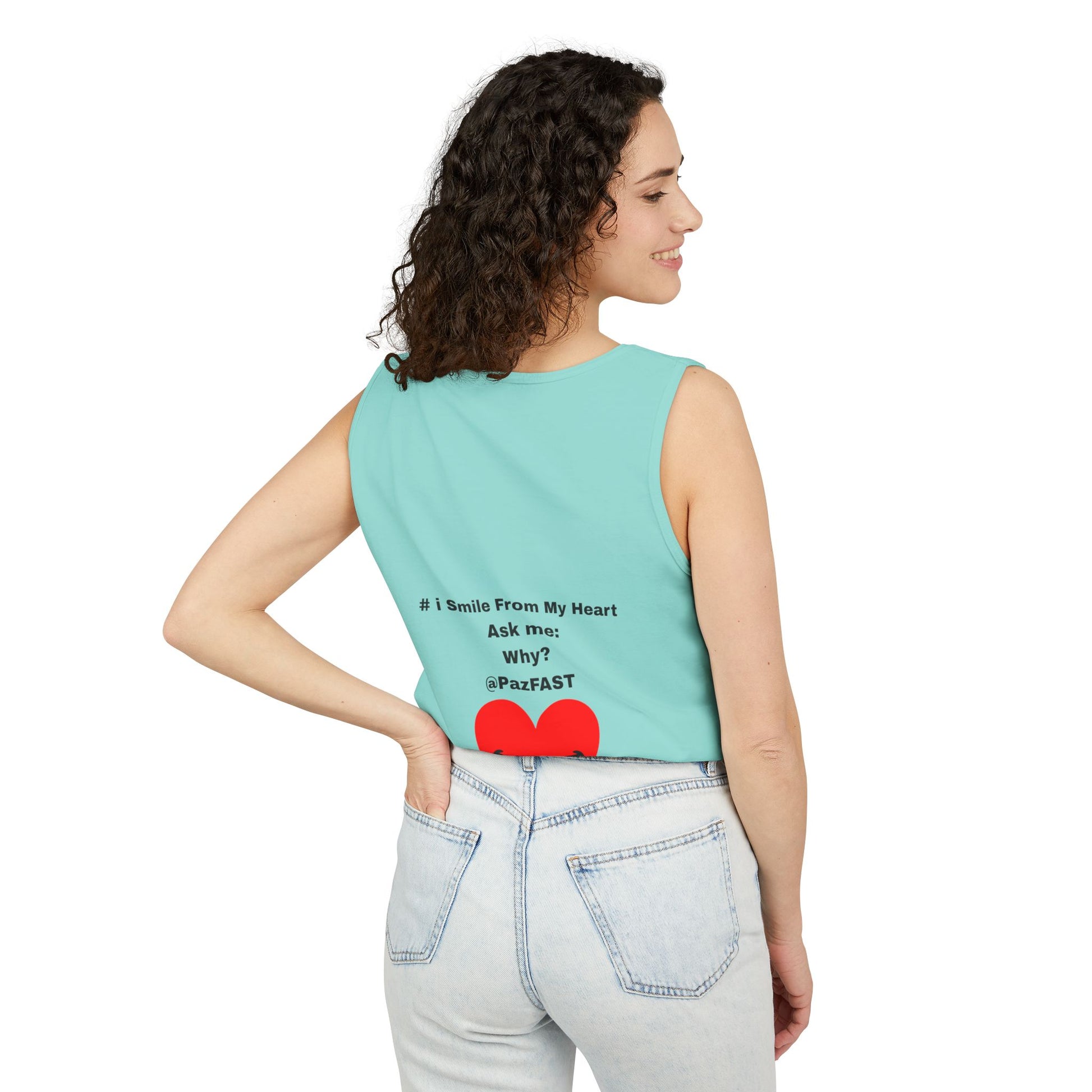 Unisex Garment-Dyed Tank Top | Extend Total *Kindness with "Paz FAST, The Love Solution" - The Love Solution