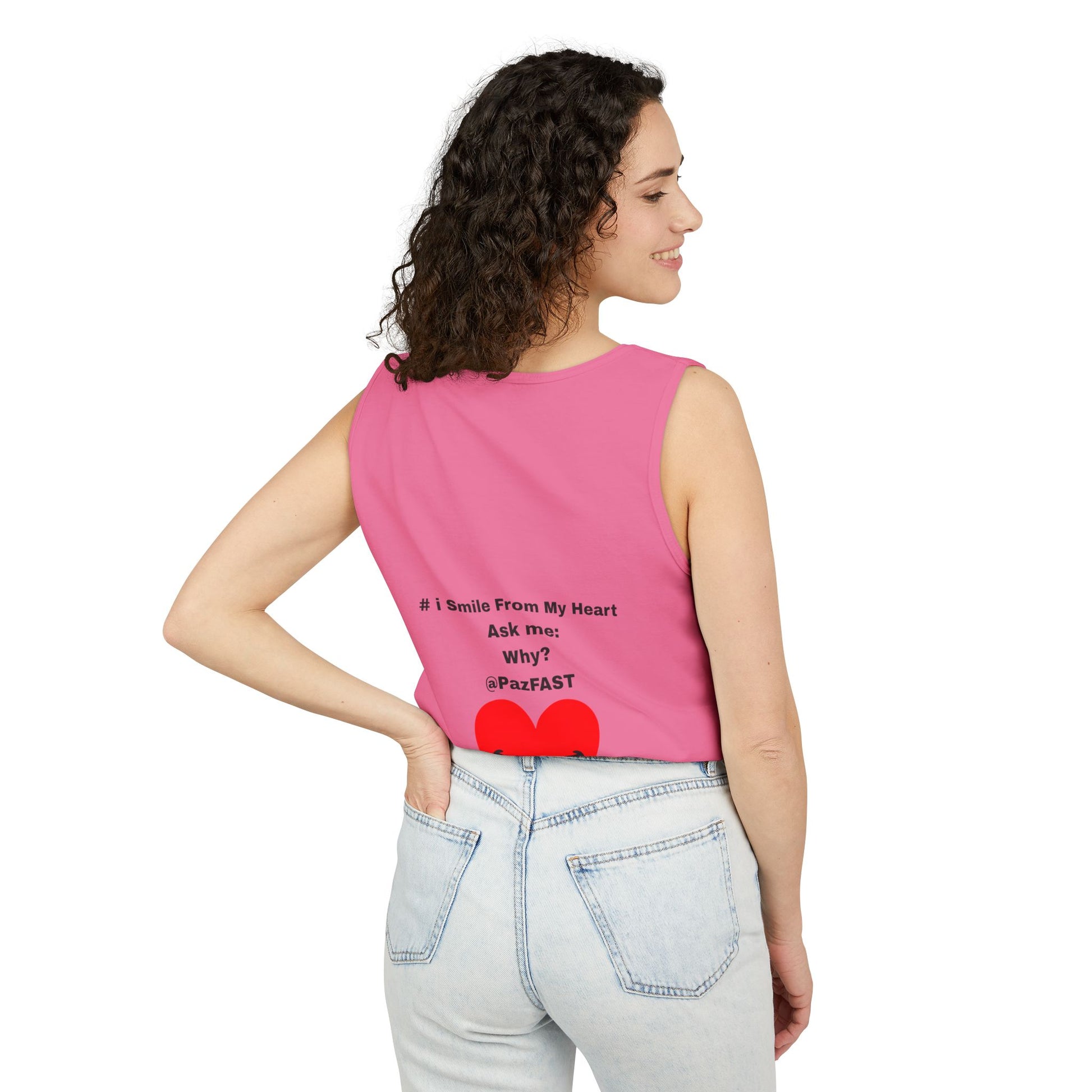 Unisex Garment-Dyed Tank Top | Extend Total *Kindness with "Paz FAST, The Love Solution" - The Love Solution