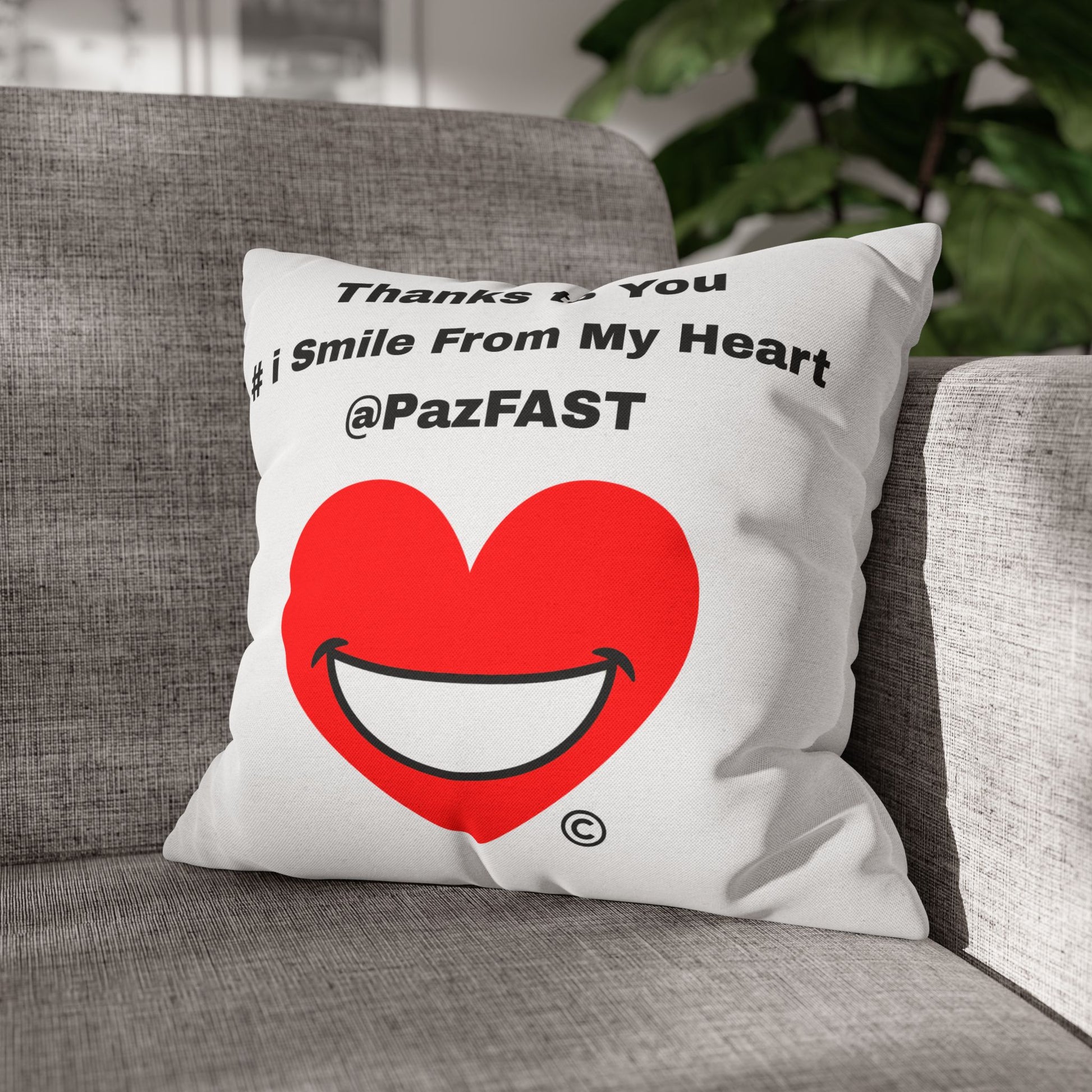 Spun Polyester Square Pillowcase | Extend Total *Kindness with "Paz FAST, The Love Solution" - The Love Solution