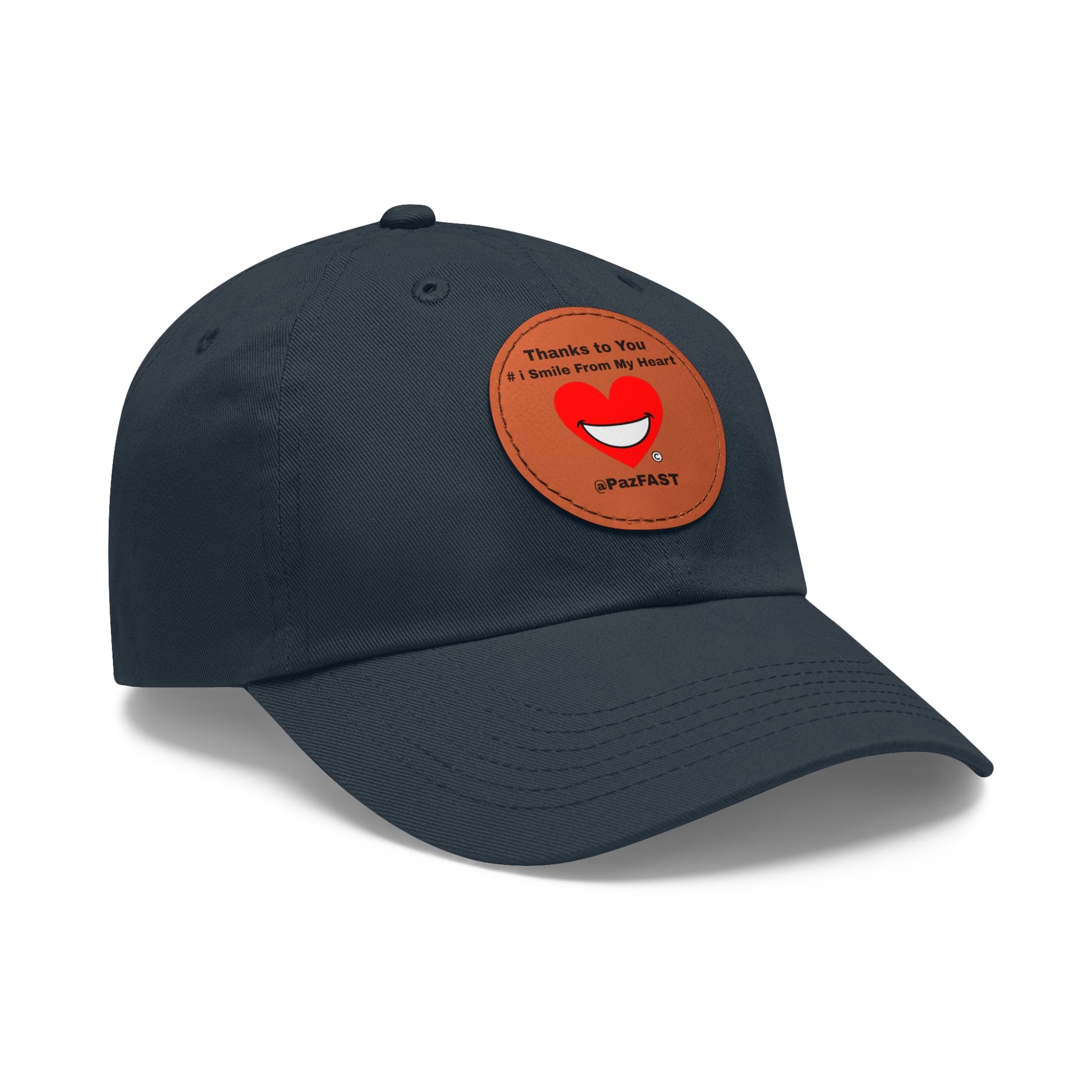 Dad Hat with Leather Patch (Round) | Extend Total *Kindness with "Paz FAST, The Love Solution" - The Love Solution