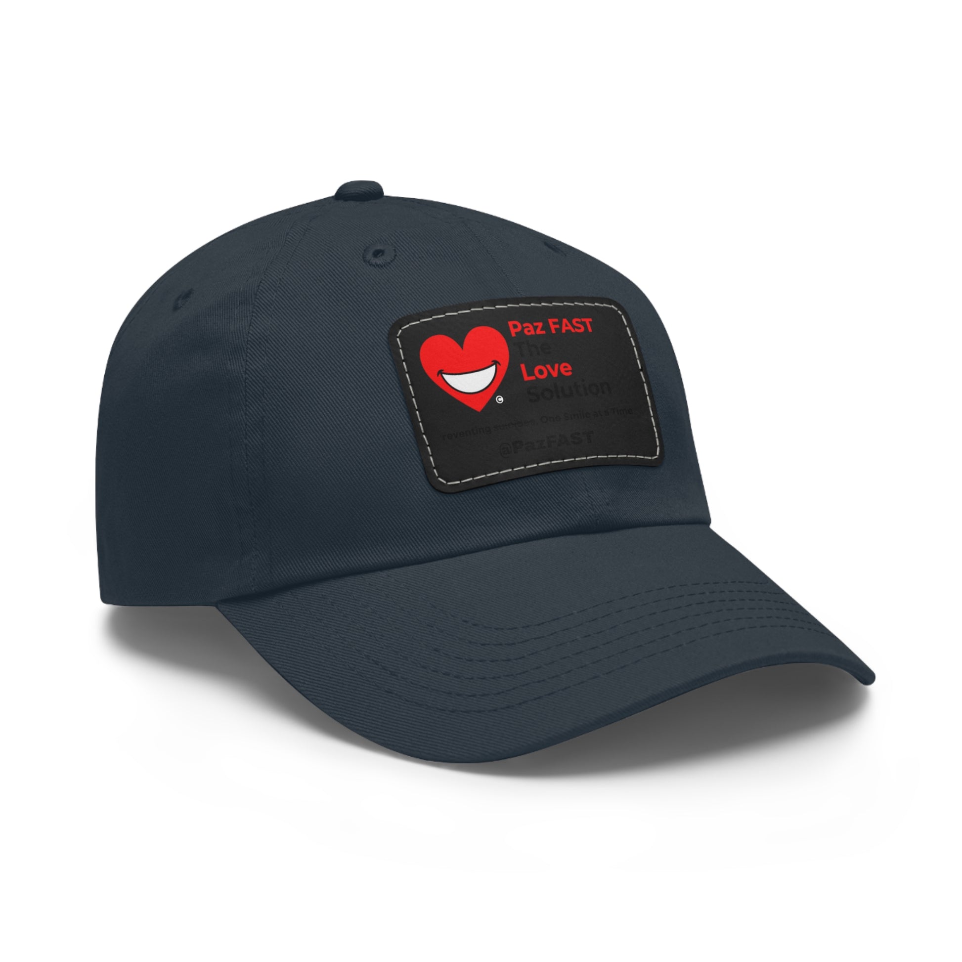 Dad Hat with Leather Patch (Rectangle) | Extend Total *Kindness with "Paz FAST, The Love Solution" - The Love Solution