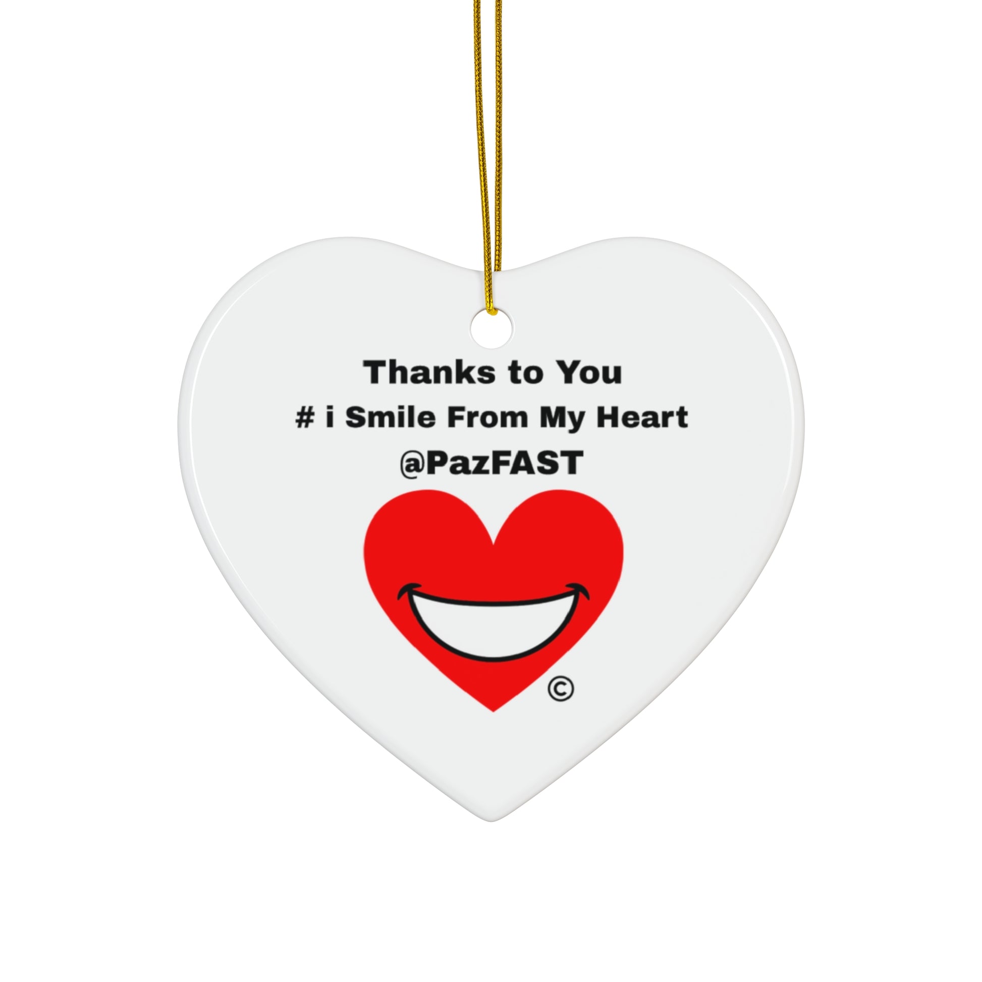 Ceramic Ornament, 4 Shapes | Extend Total *Kindness with "Paz FAST, The Love Solution" - The Love Solution