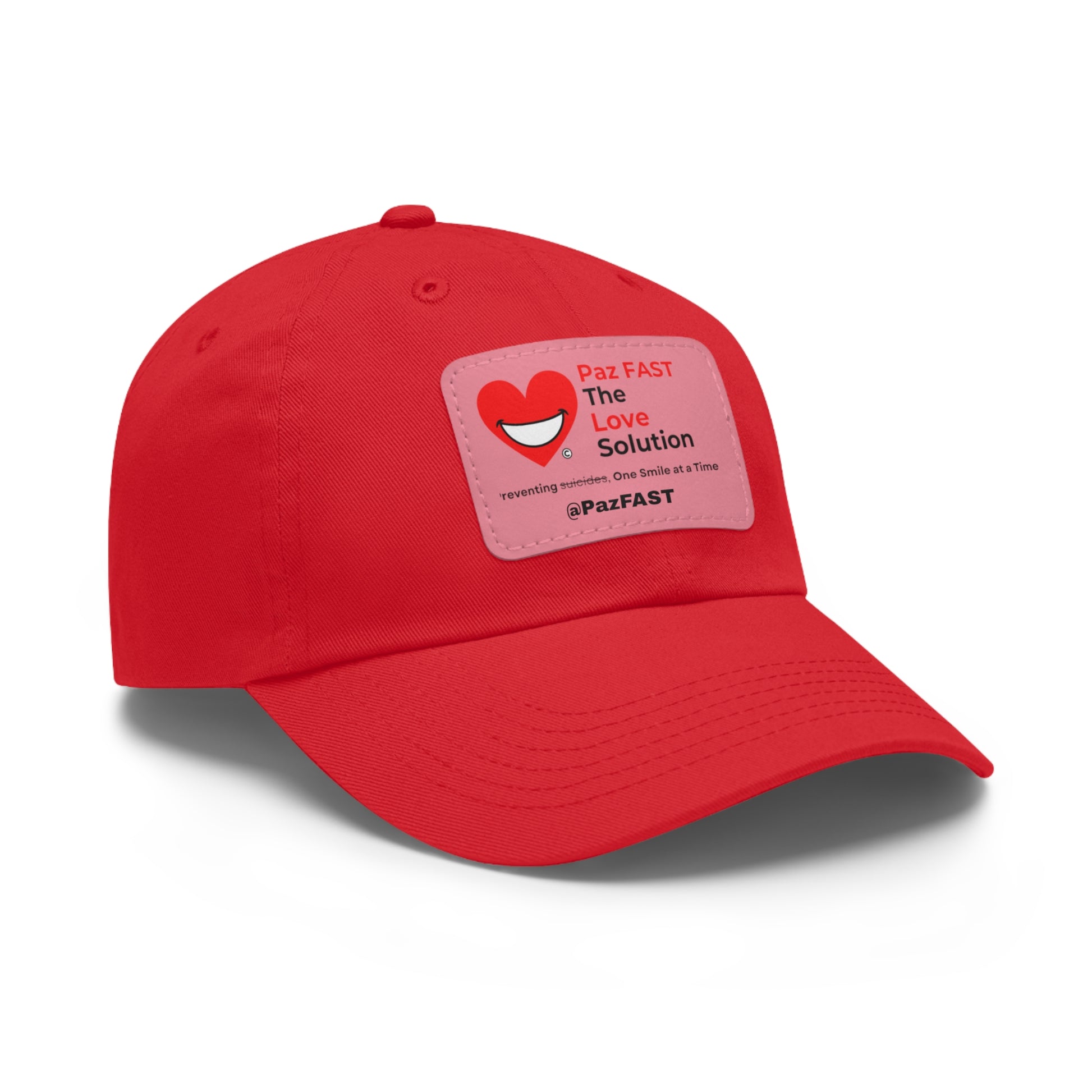 Dad Hat with Leather Patch (Rectangle) | Extend Total *Kindness with "Paz FAST, The Love Solution" - The Love Solution