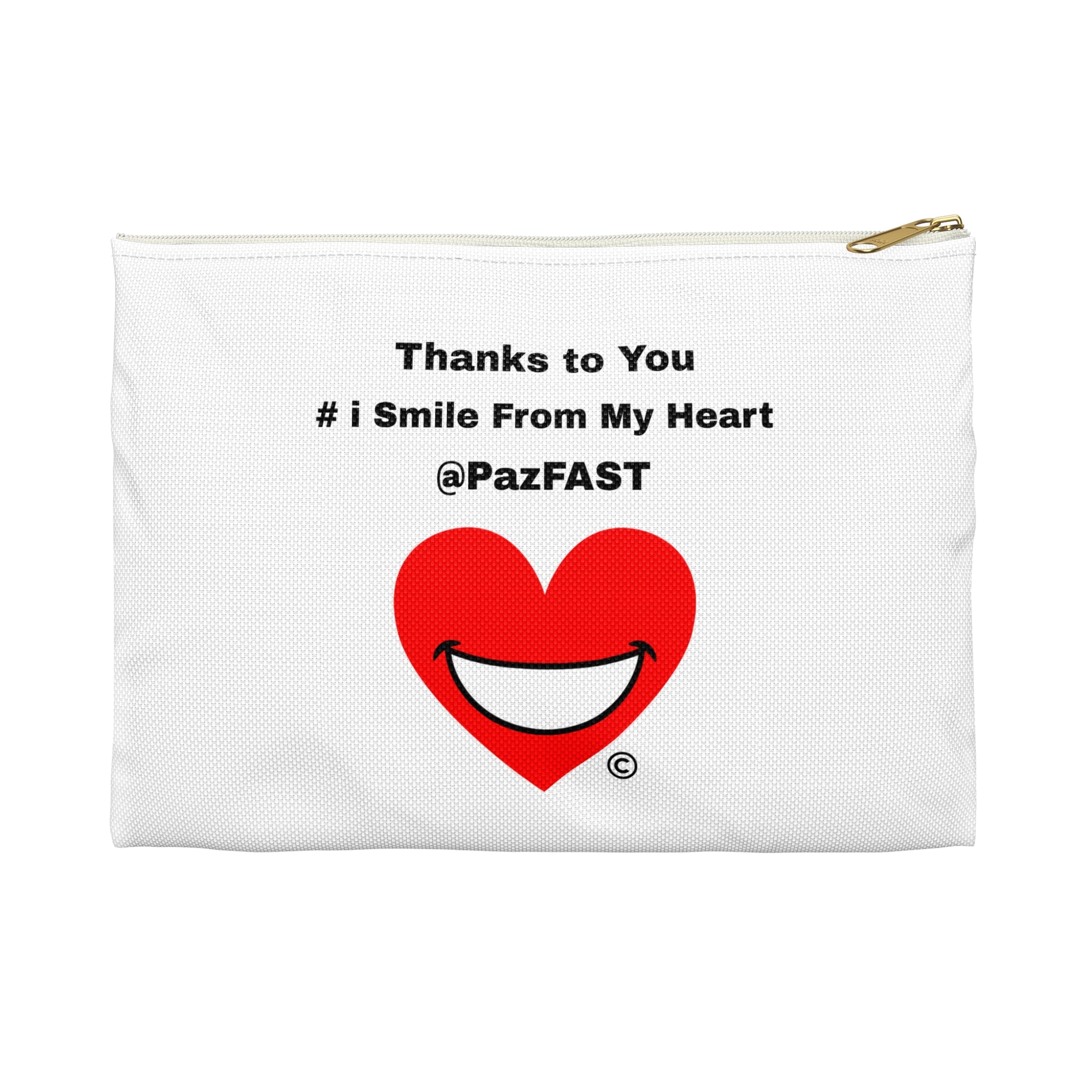 Flat Accessory Pouch 100% Polyester | Extend Total *Kindness with "Paz FAST, The Love Solution" - The Love Solution