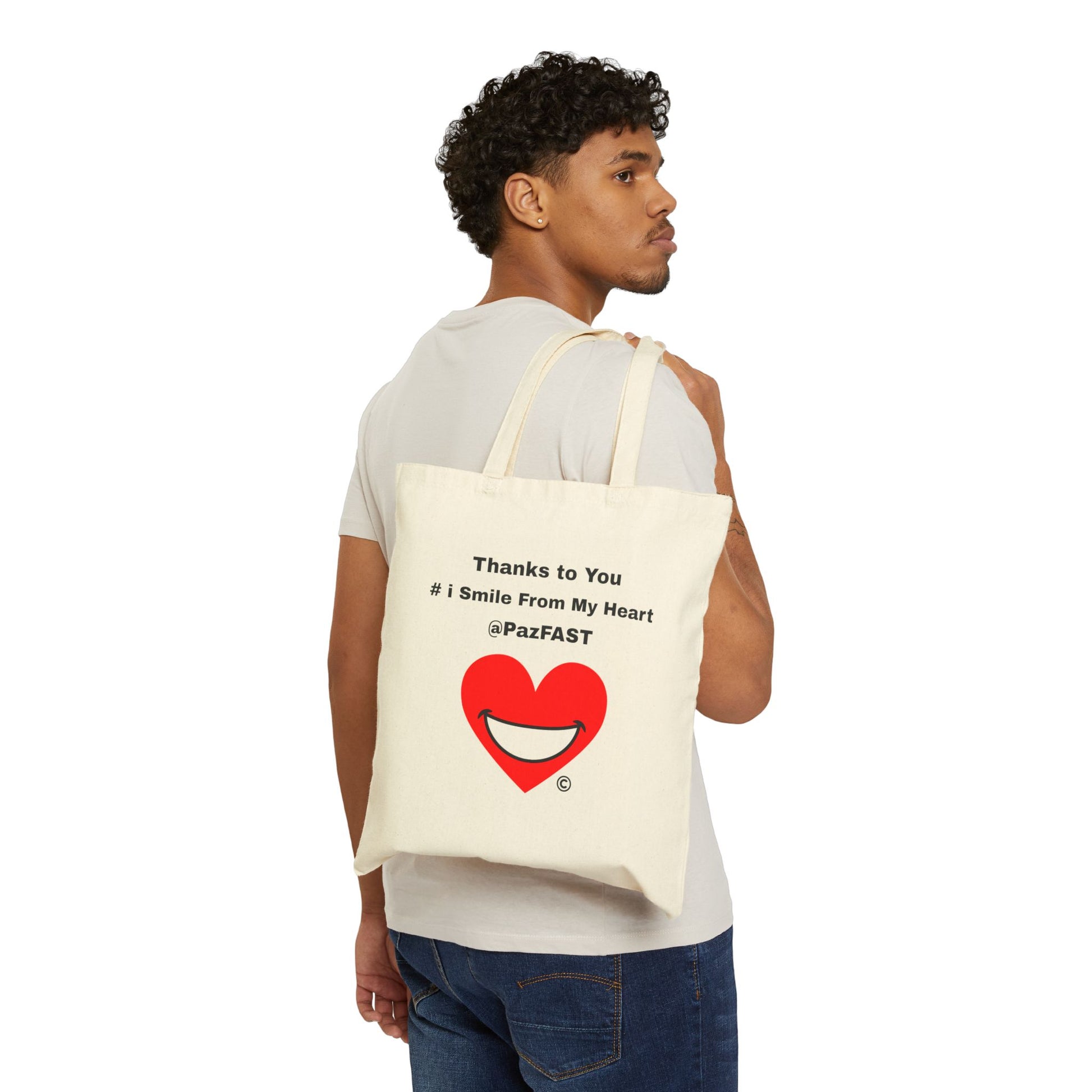 Cotton Canvas Tote Bag | Extend Total *Kindness with "Paz FAST, The Love Solution" - The Love Solution