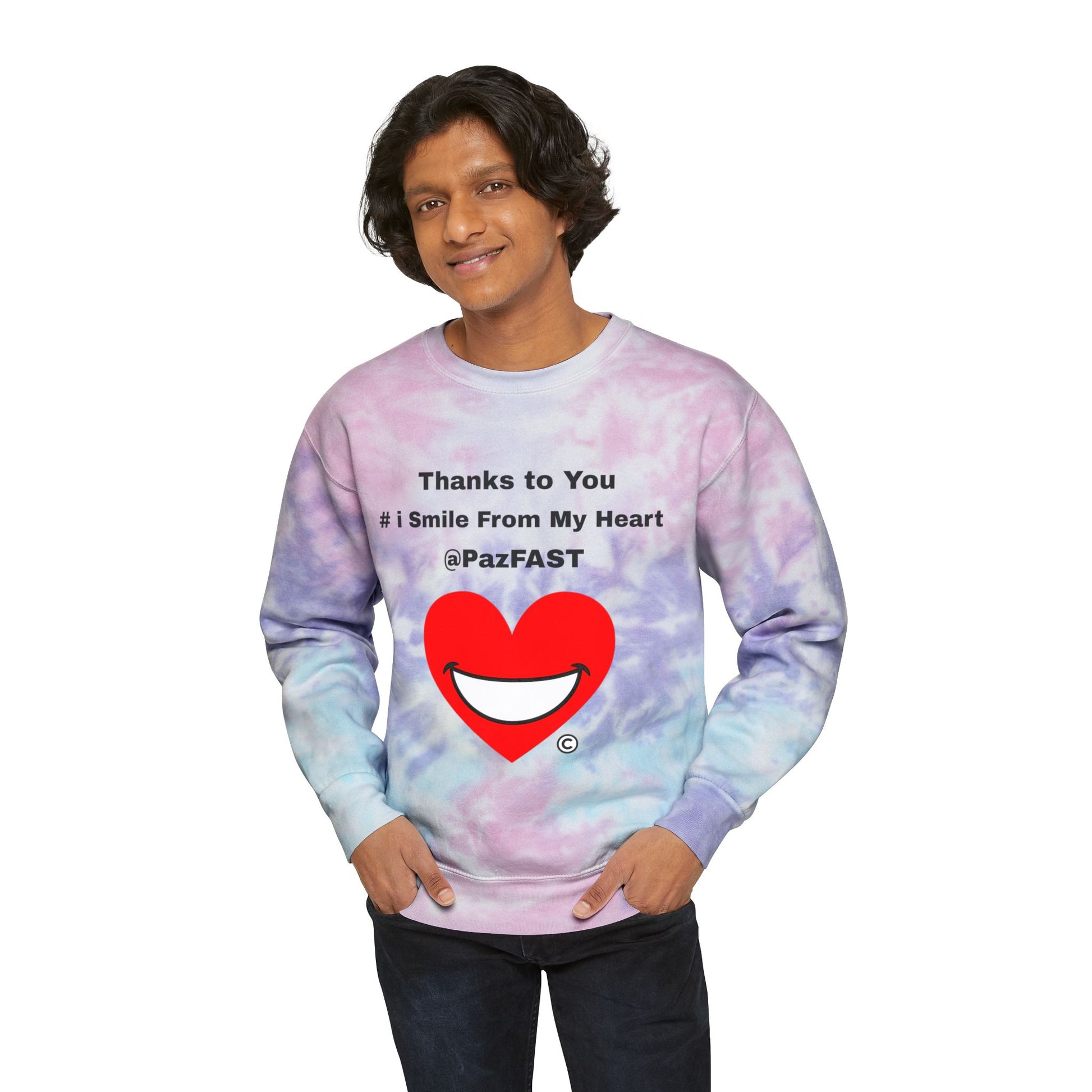 Unisex Tie-Dye Sweatshirt | Extend Total *Kindness with "Paz FAST, The Love Solution" - The Love Solution