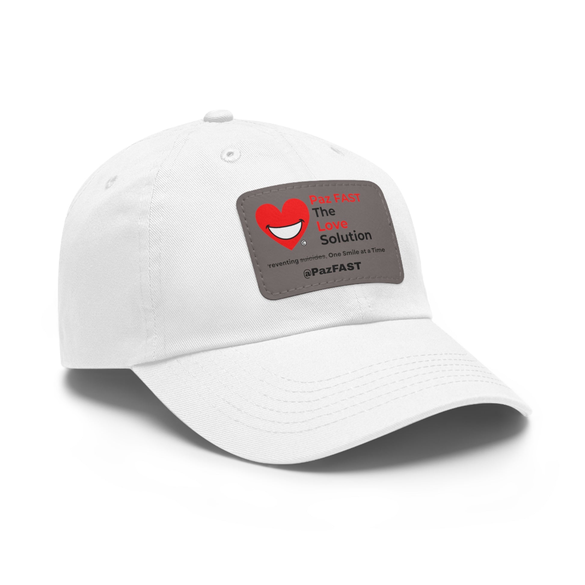 Dad Hat with Leather Patch (Rectangle) | Extend Total *Kindness with "Paz FAST, The Love Solution" - The Love Solution