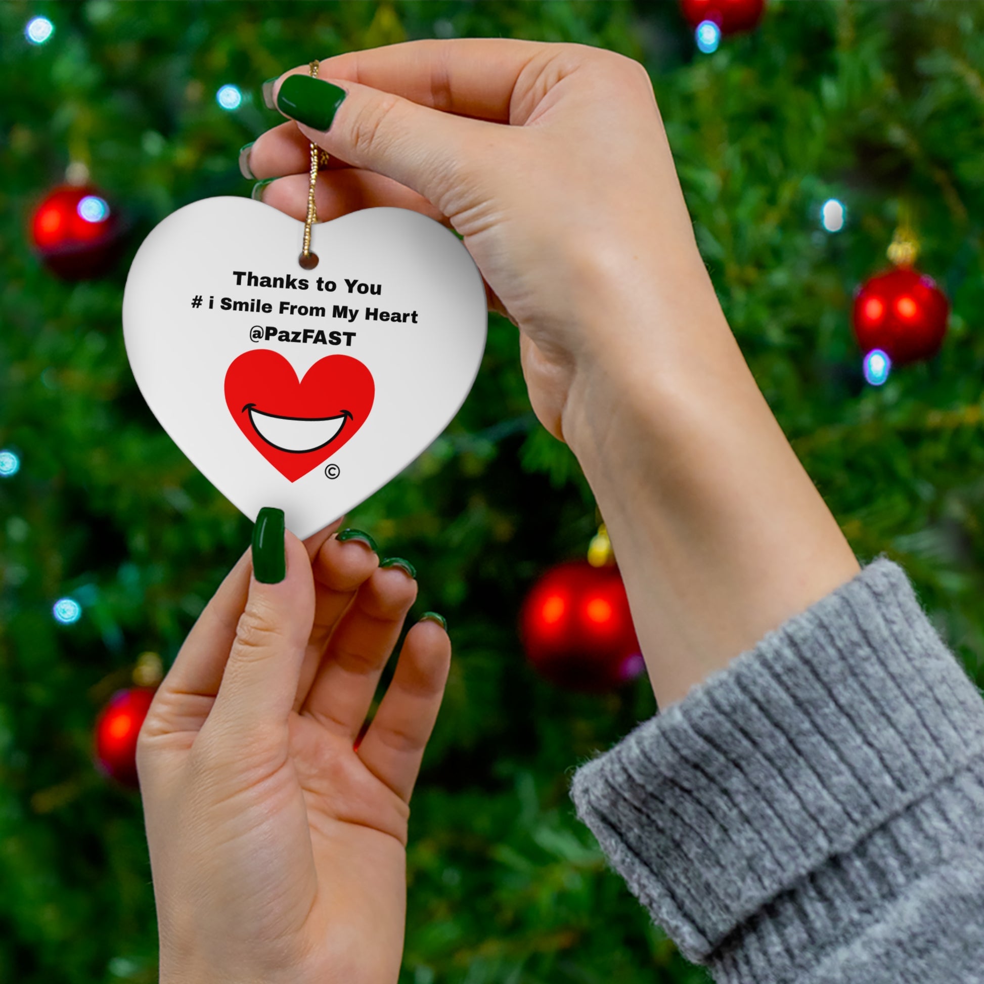 Ceramic Ornament, 4 Shapes | Extend Total *Kindness with "Paz FAST, The Love Solution" - The Love Solution