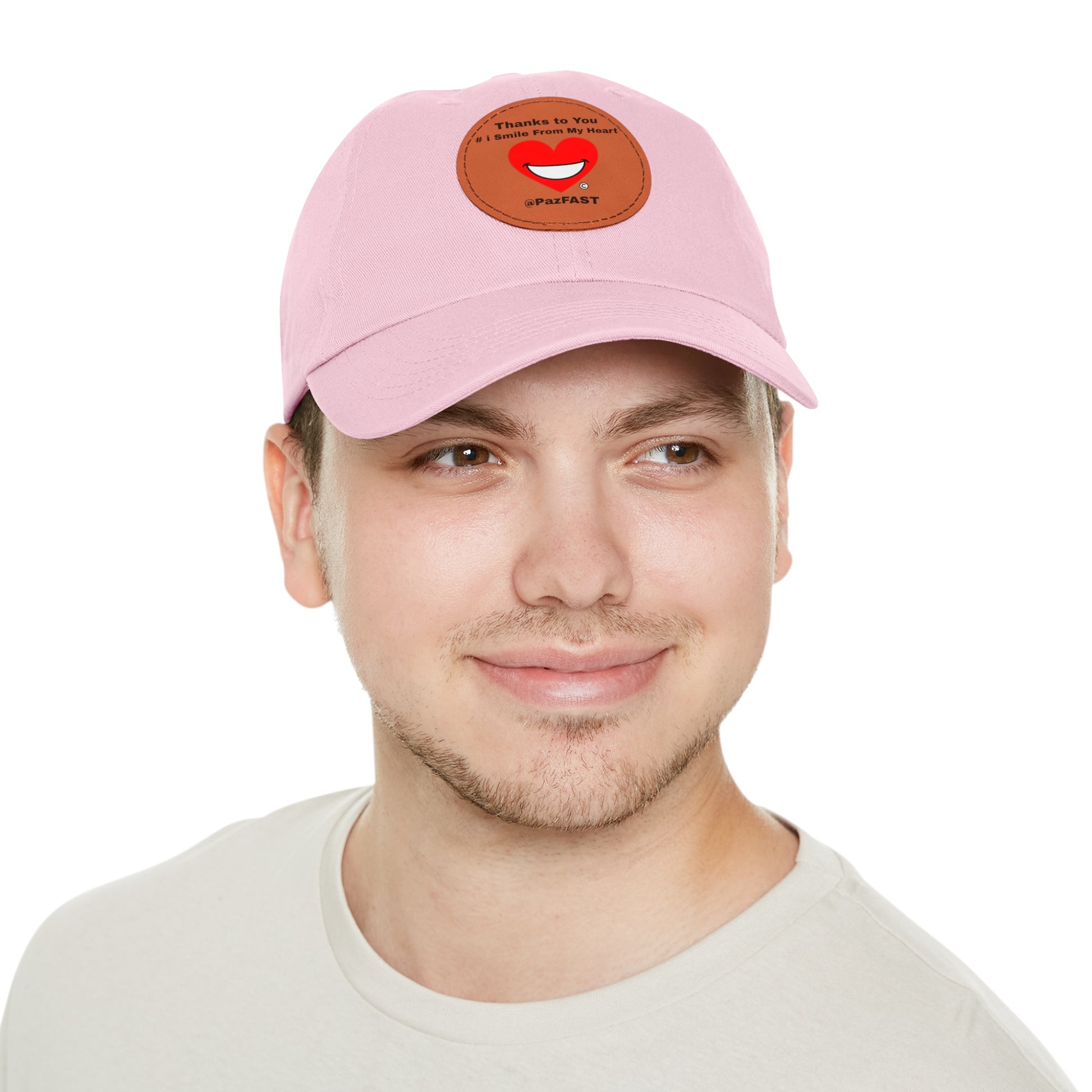 Dad Hat with Leather Patch (Round) | Extend Total *Kindness with "Paz FAST, The Love Solution" - The Love Solution