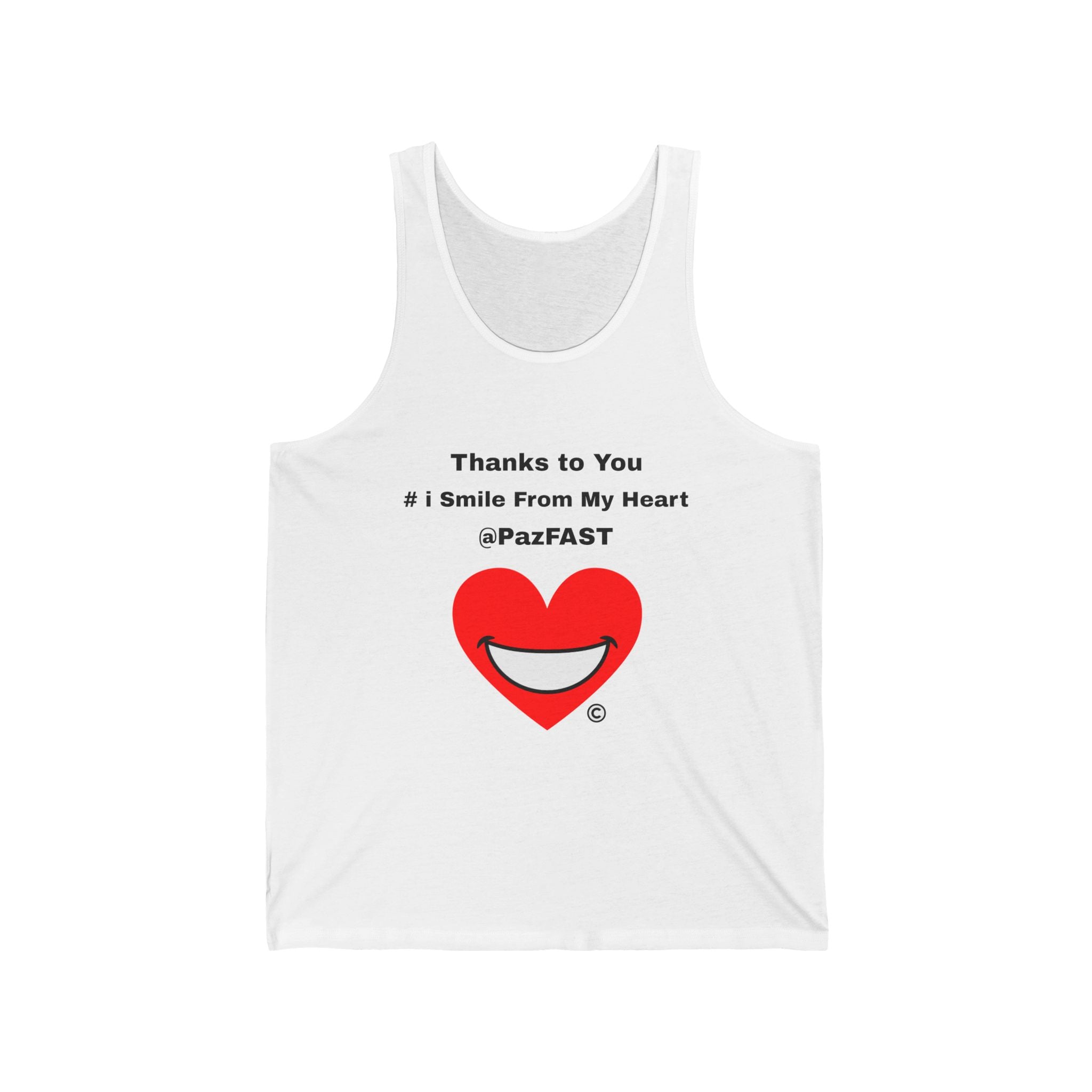 Unisex Jersey Tank | Extend Total *Kindness with "Paz FAST, The Love Solution" - The Love Solution