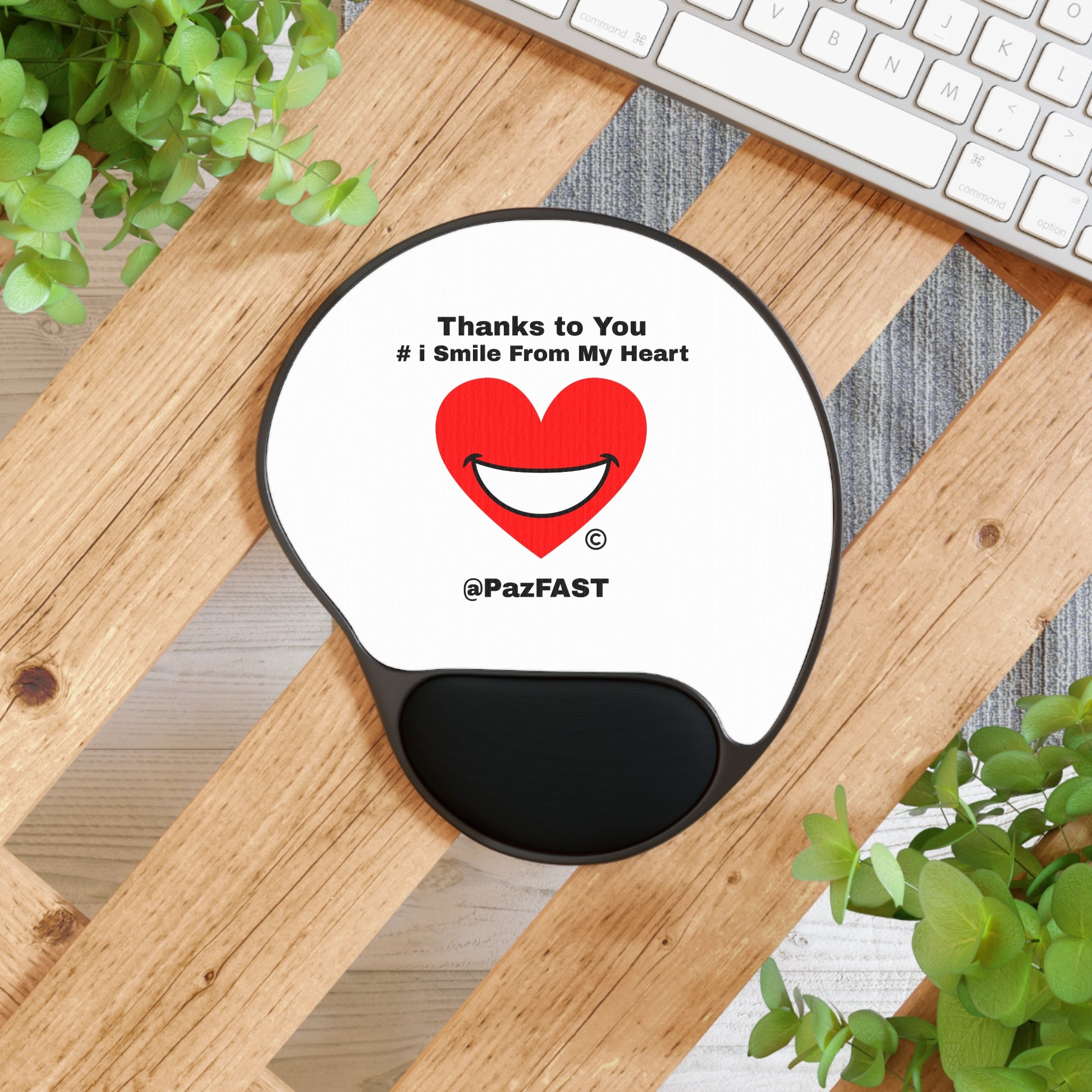 Mouse Pad With Wrist Rest | Extend Total *Kindness with "Paz FAST, The Love Solution" - The Love Solution