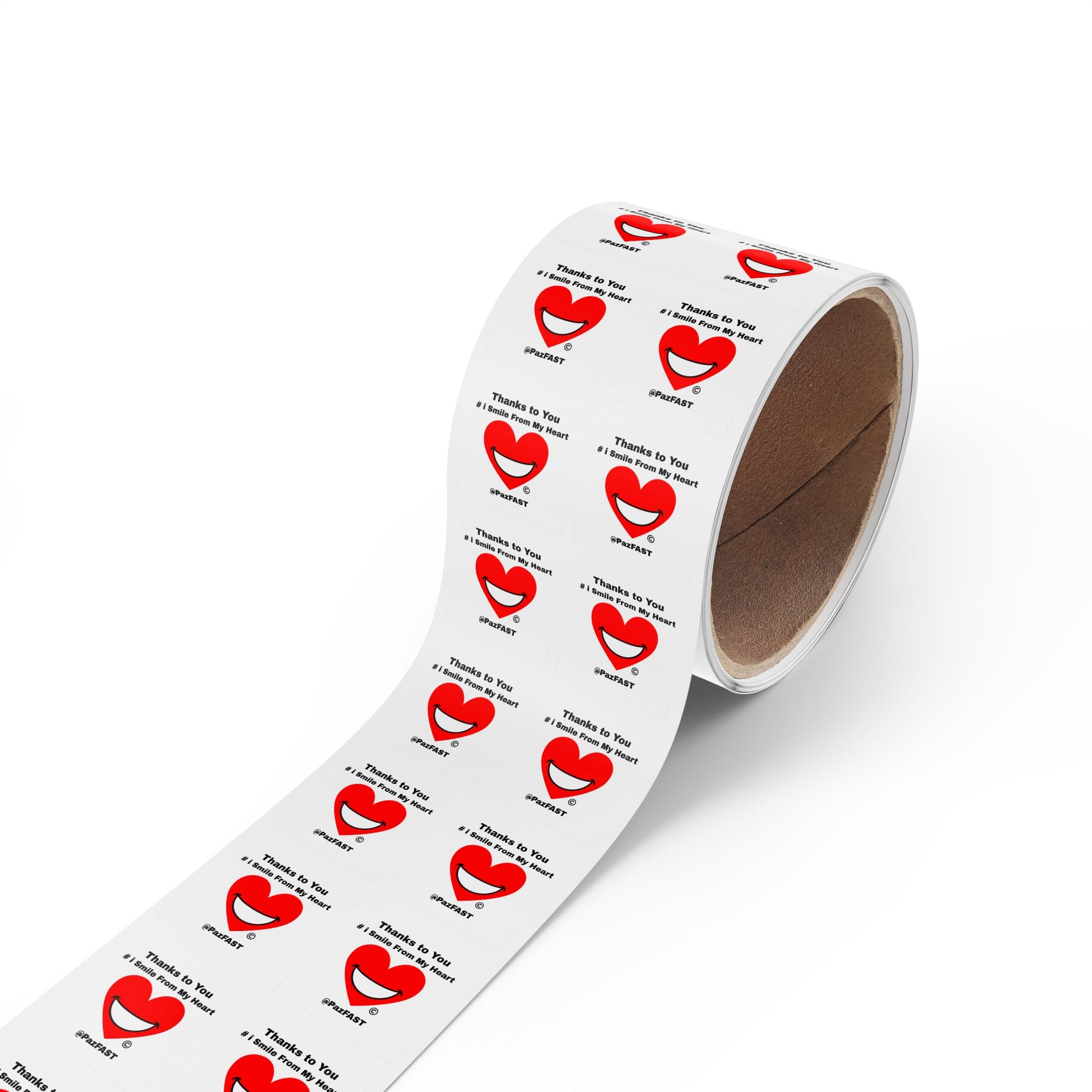 Square Sticker Label Rolls | Extend Total *Kindness with "Paz FAST, The Love Solution" - The Love Solution