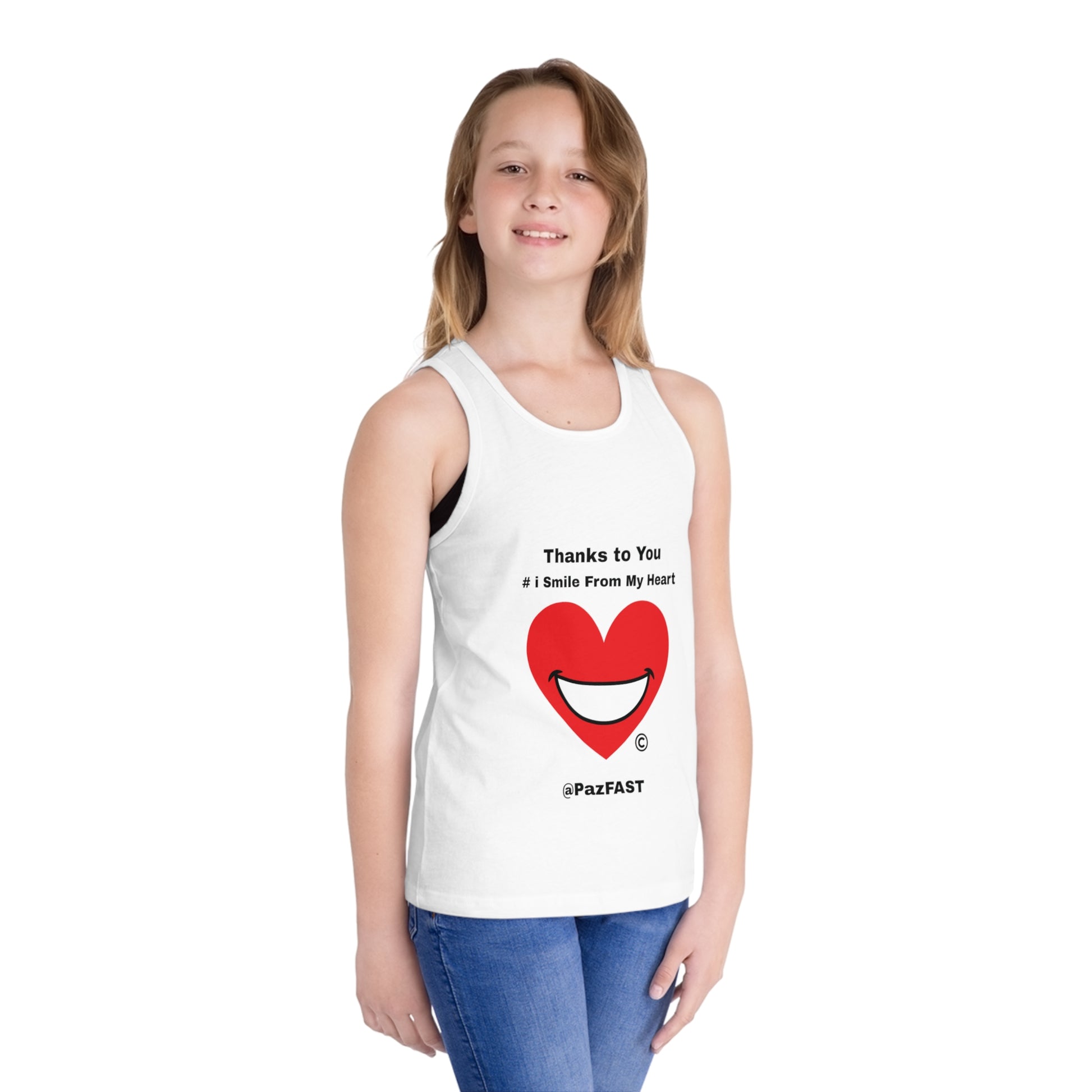 Kid's Jersey Tank Top | Extend Total *Kindness with "Paz FAST, The Love Solution" - The Love Solution