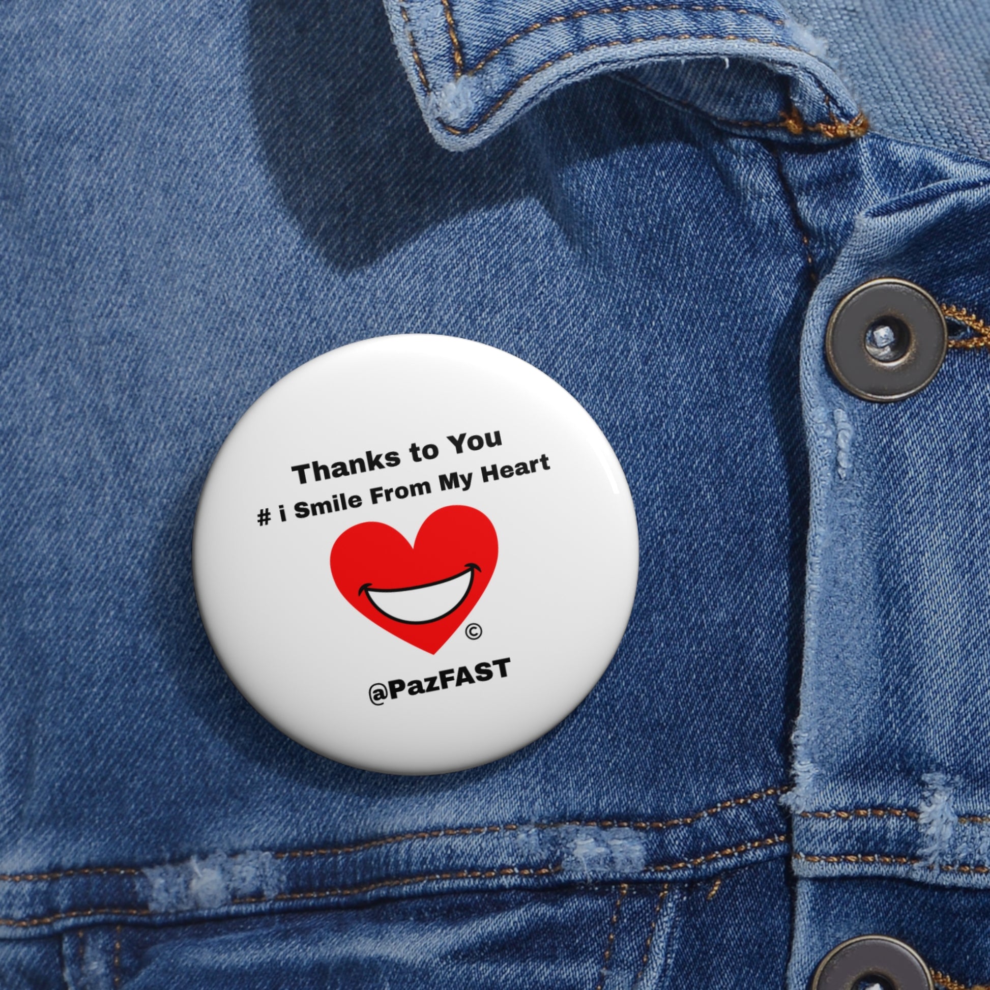 Custom Pin Buttons | Extend Total *Kindness with "Paz FAST, The Love Solution" - The Love Solution