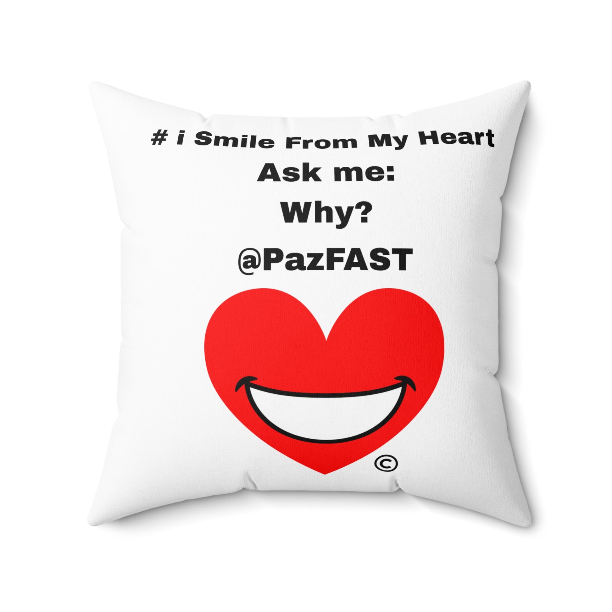 Spun Polyester Square Pillow | Extend Total *Kindness with "Paz FAST, The Love Solution" - The Love Solution