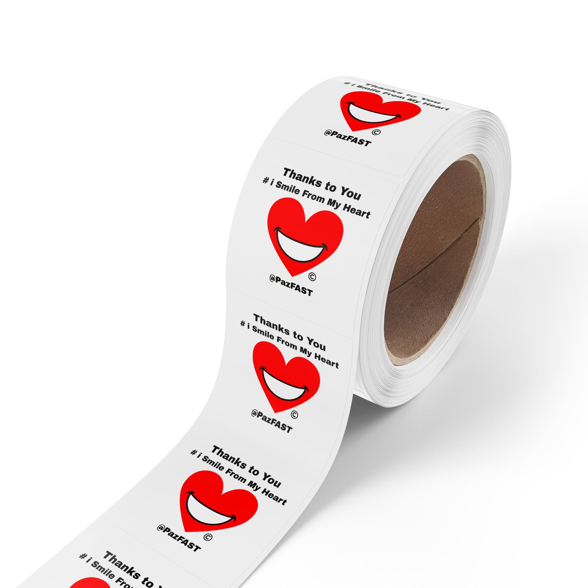 Square Sticker Label Rolls | Extend Total *Kindness with "Paz FAST, The Love Solution" - The Love Solution