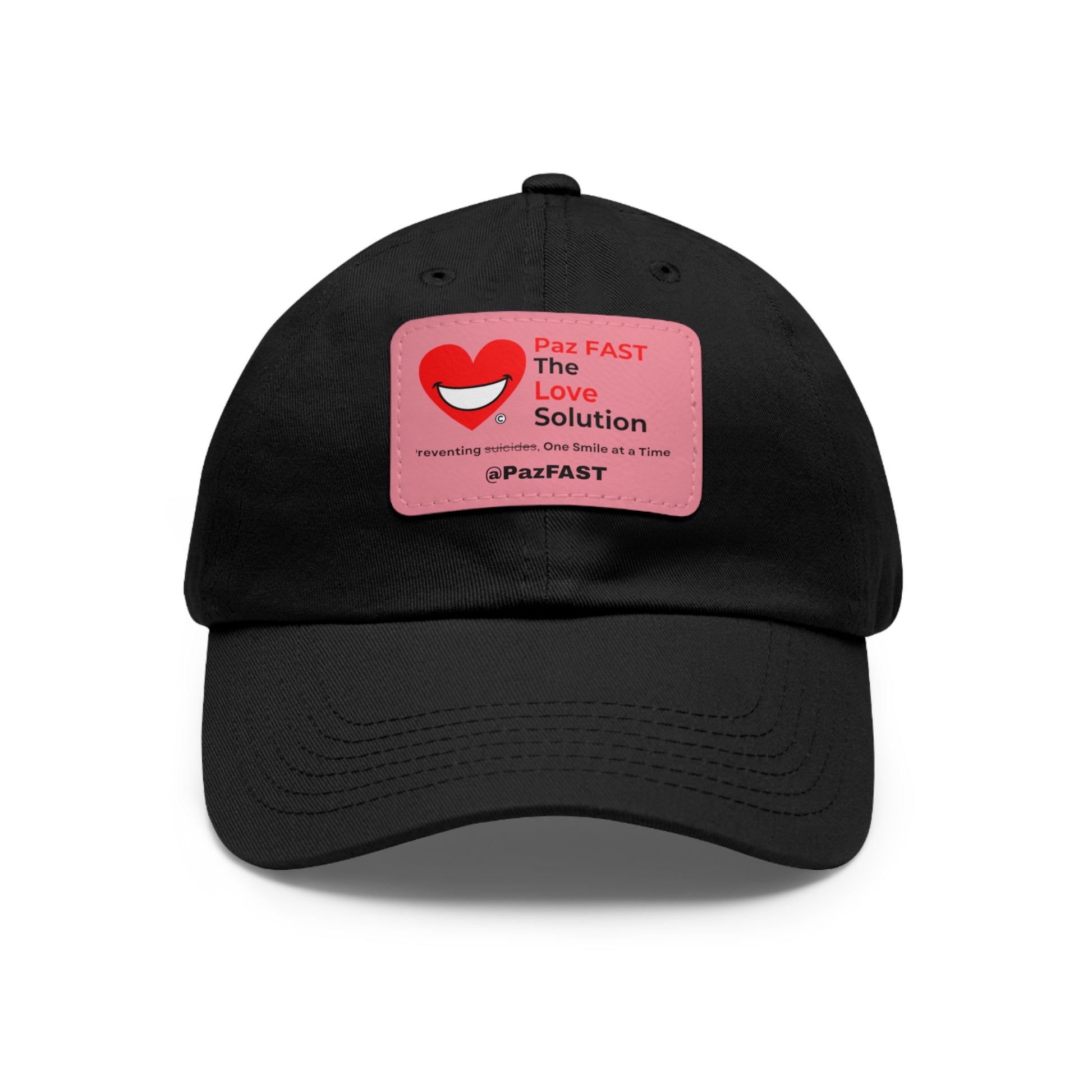 Dad Hat with Leather Patch (Rectangle) | Extend Total *Kindness with "Paz FAST, The Love Solution" - The Love Solution