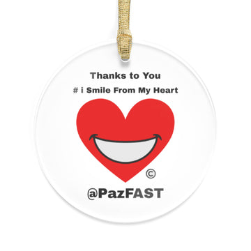 Clear Acrylic Ornaments Glossy Finish | Extend Total *Kindness with "Paz FAST, The Love Solution" - The Love Solution