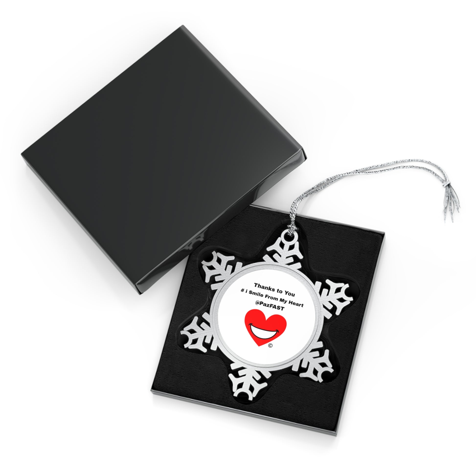 Pewter Snowflake Ornament | Extend Total *Kindness with "Paz FAST, The Love Solution" - The Love Solution