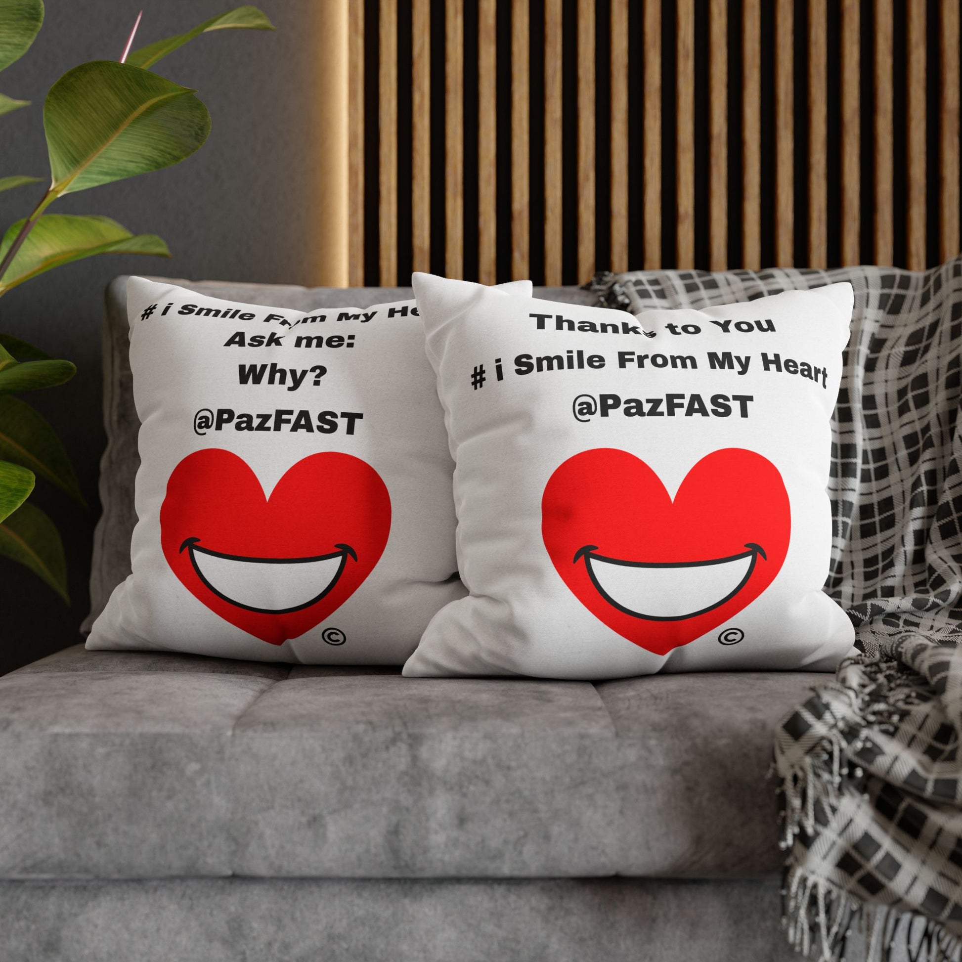 Spun Polyester Square Pillowcase | Extend Total *Kindness with "Paz FAST, The Love Solution" - The Love Solution