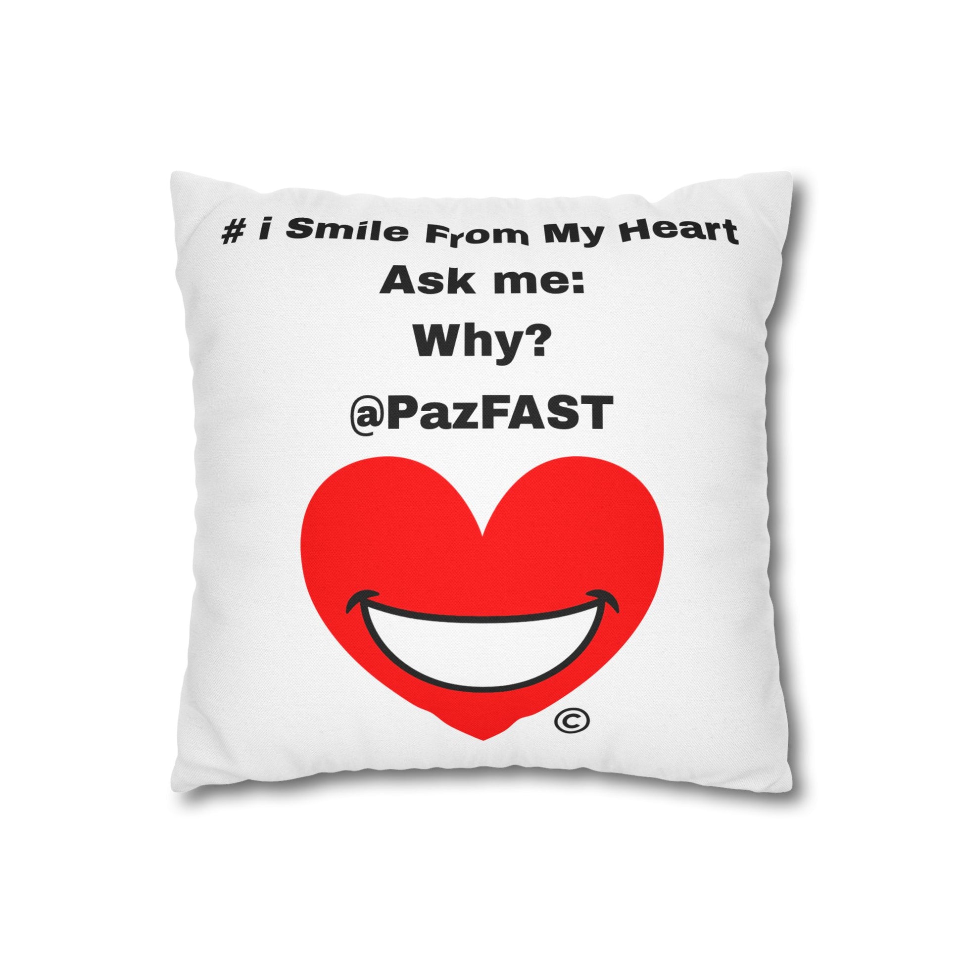 Spun Polyester Square Pillowcase | Extend Total *Kindness with "Paz FAST, The Love Solution" - The Love Solution