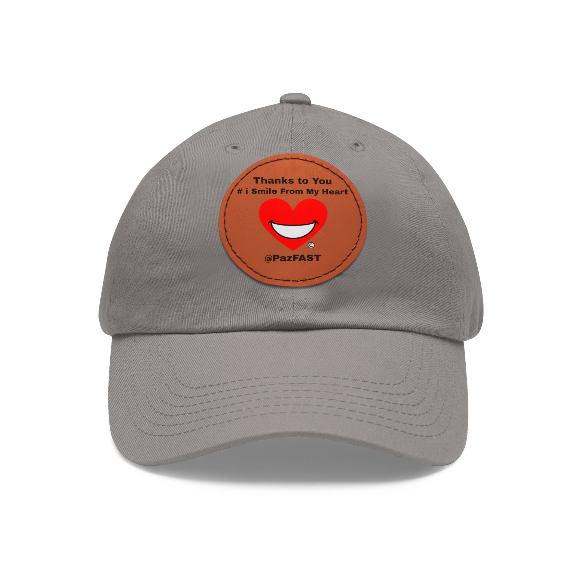 Dad Hat with Leather Patch (Round) | Extend Total *Kindness with "Paz FAST, The Love Solution" - The Love Solution