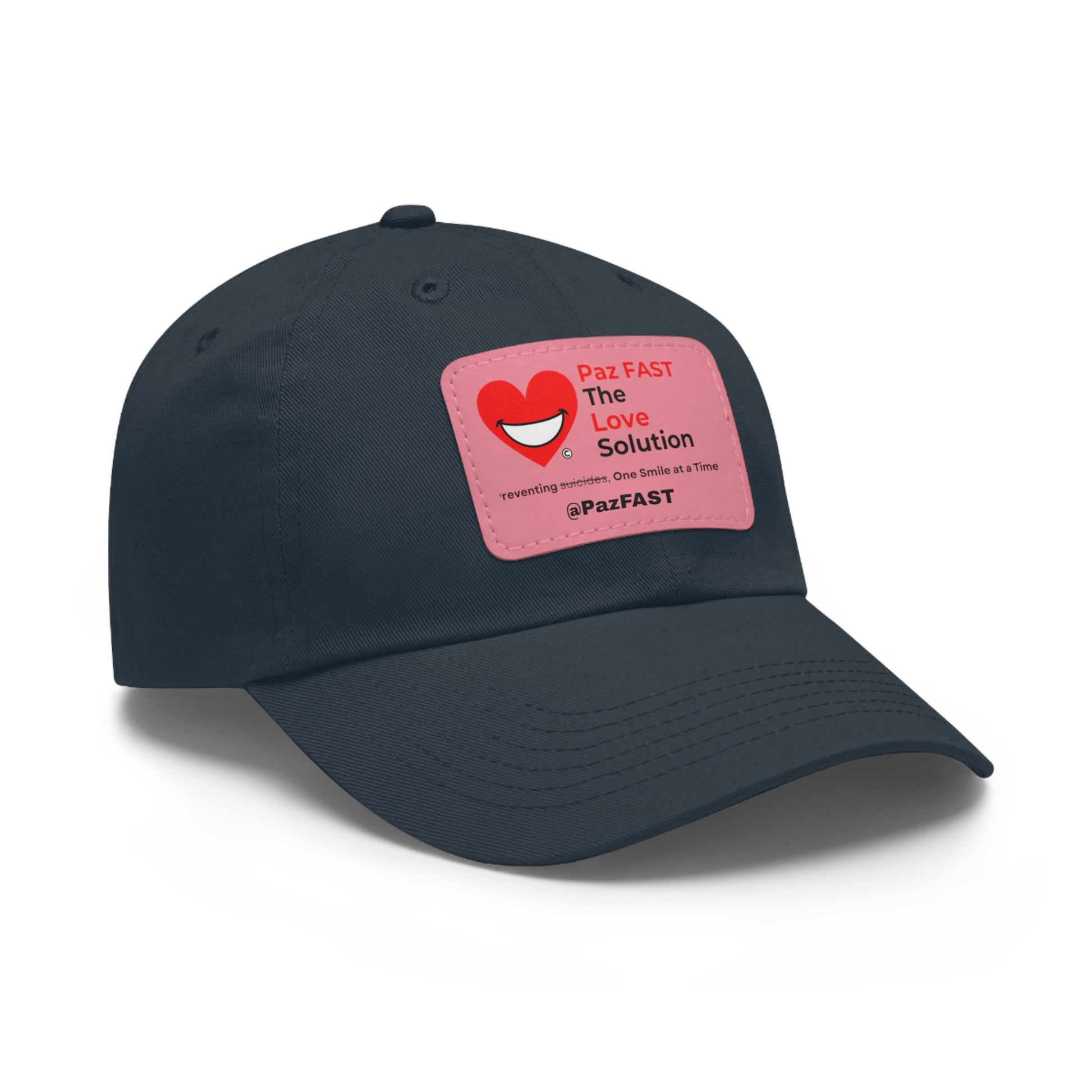 Dad Hat with Leather Patch (Rectangle) | Extend Total *Kindness with "Paz FAST, The Love Solution" - The Love Solution