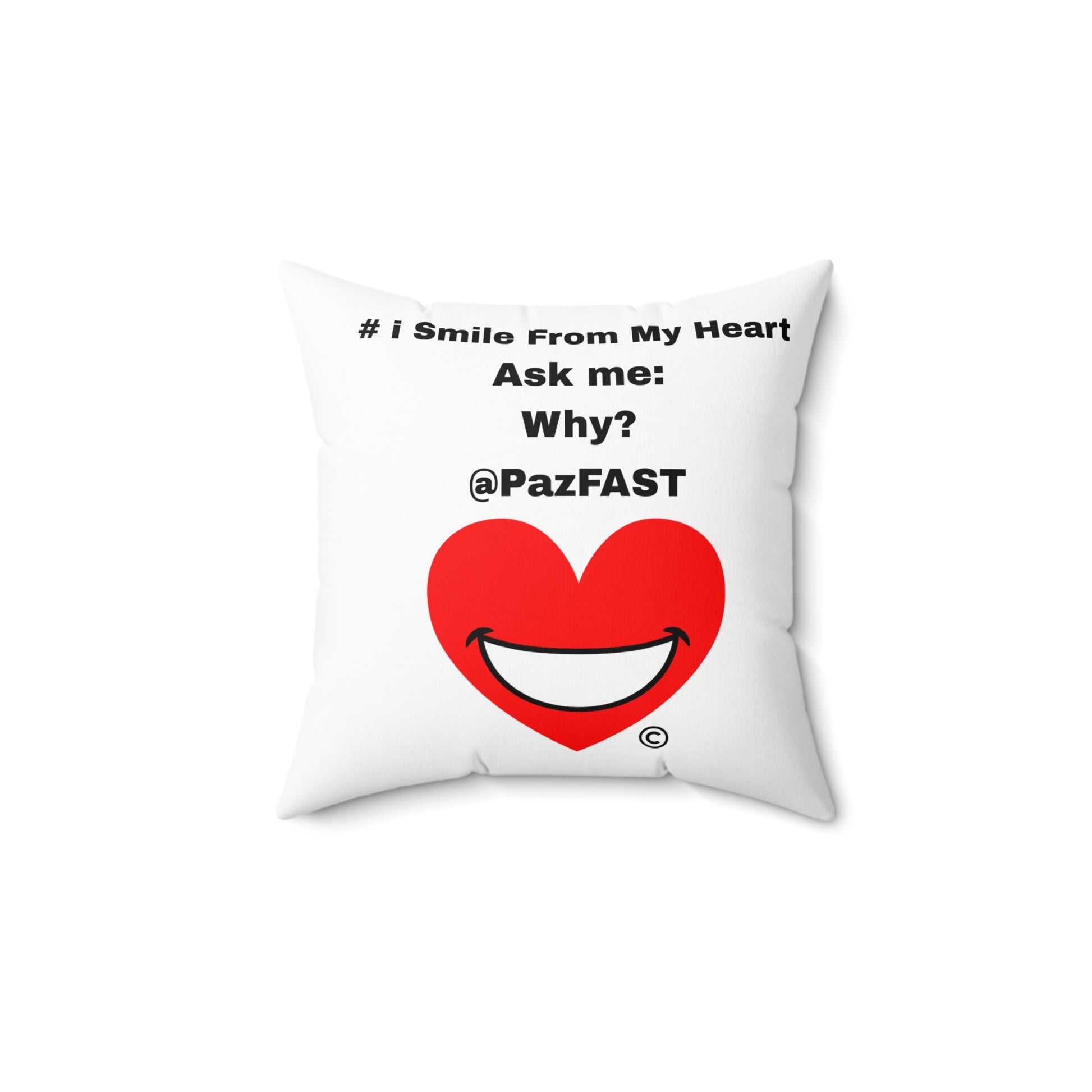 Spun Polyester Square Pillow | Extend Total *Kindness with "Paz FAST, The Love Solution" - The Love Solution