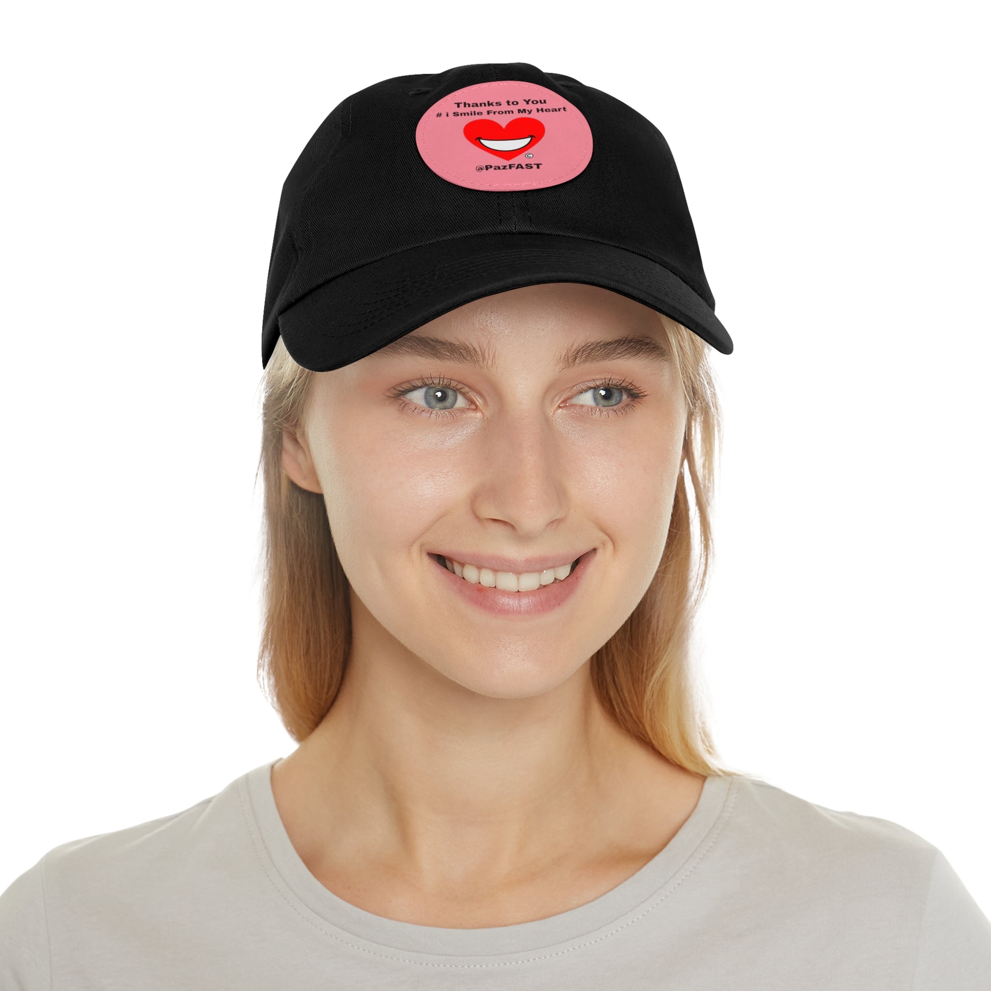 Dad Hat with Leather Patch (Round) | Extend Total *Kindness with "Paz FAST, The Love Solution" - The Love Solution