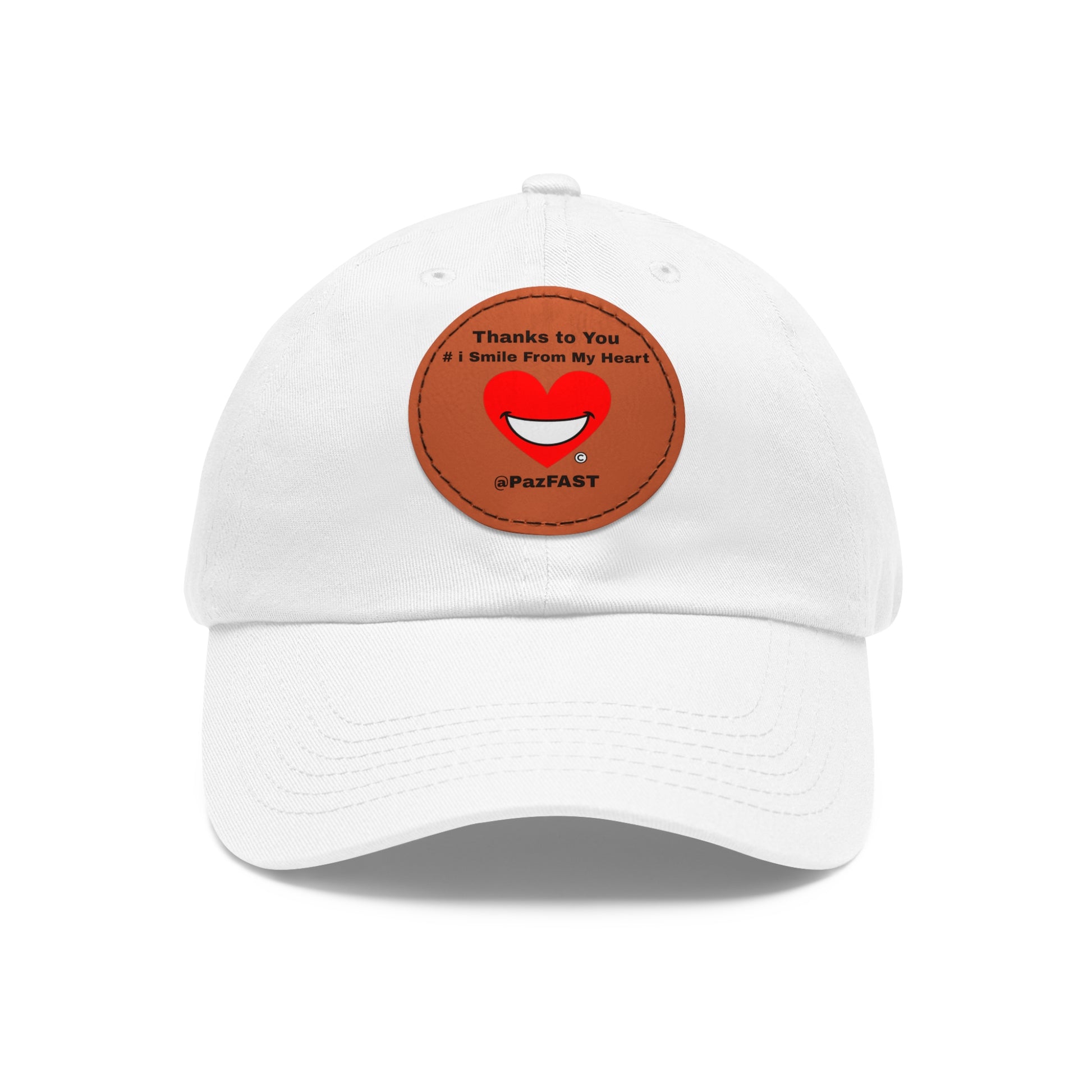 Dad Hat with Leather Patch (Round) | Extend Total *Kindness with "Paz FAST, The Love Solution" - The Love Solution