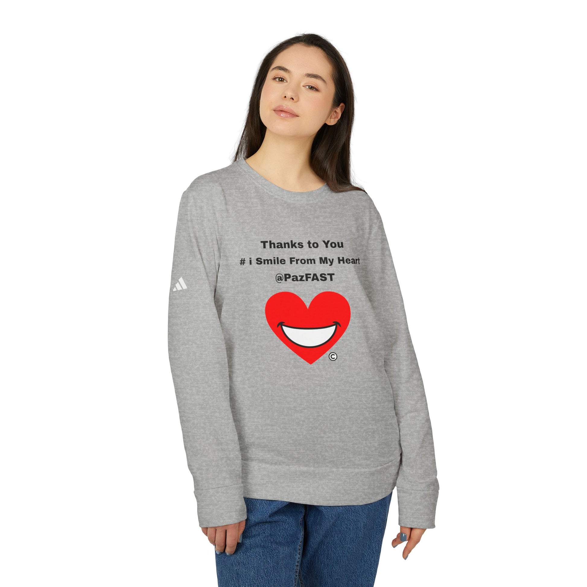 Adidas® Unisex Fleece Crewneck Sweatshirt | Extend Total *Kindness with "Paz FAST, The Love Solution" - The Love Solution