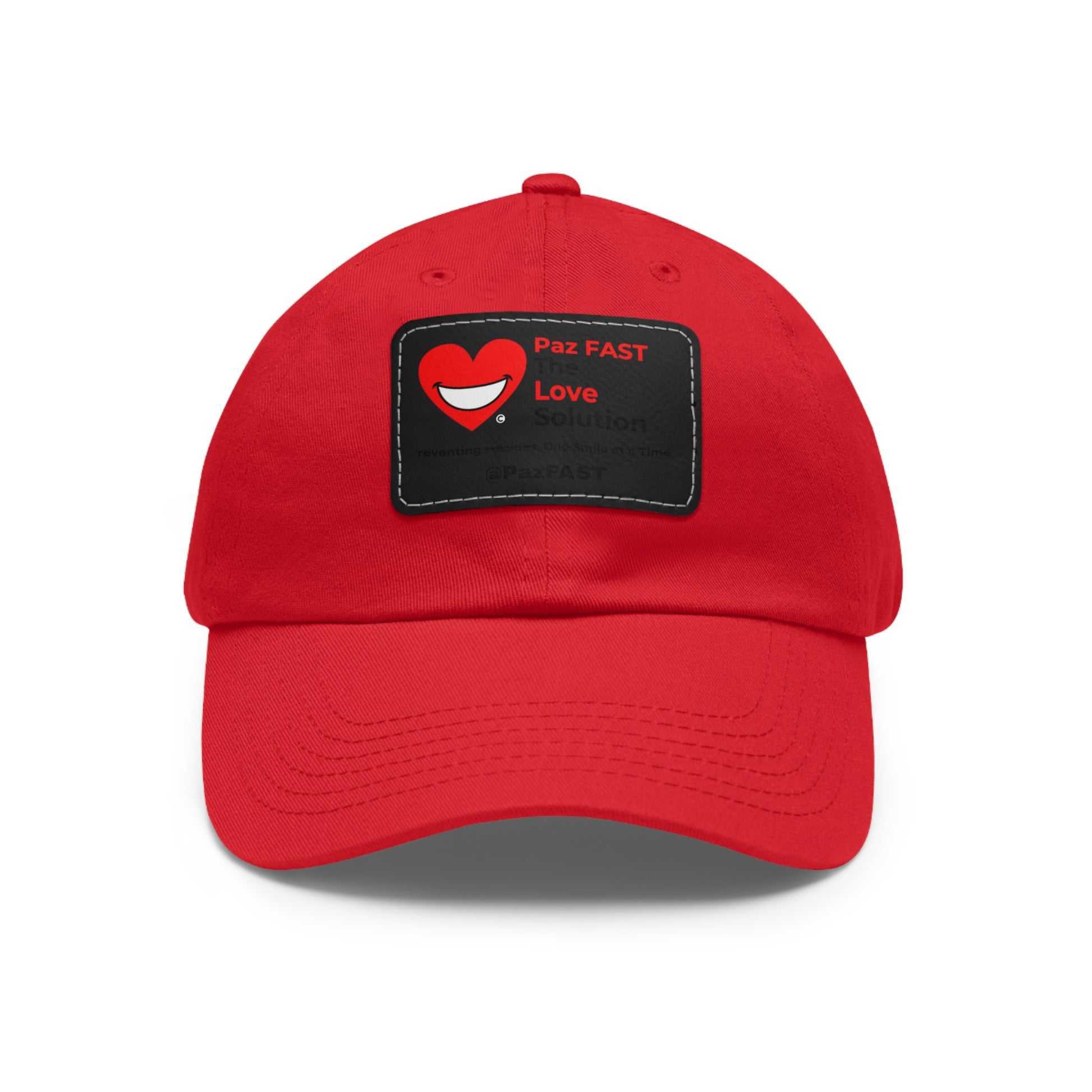 Dad Hat with Leather Patch (Rectangle) | Extend Total *Kindness with "Paz FAST, The Love Solution" - The Love Solution