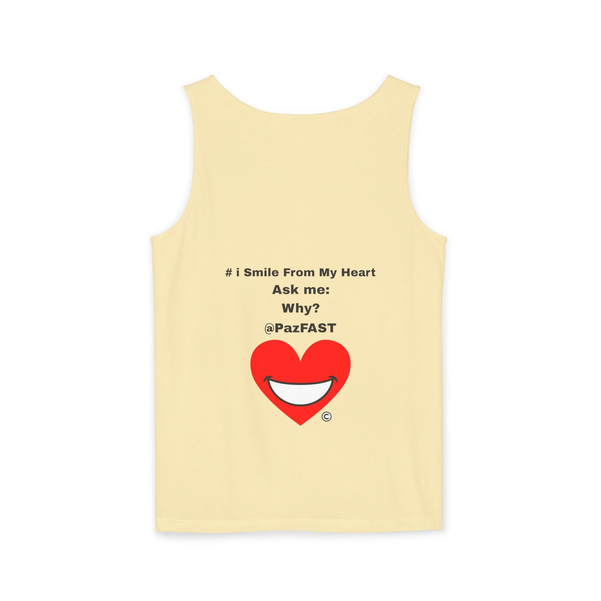 Unisex Garment-Dyed Tank Top | Extend Total *Kindness with "Paz FAST, The Love Solution" - The Love Solution