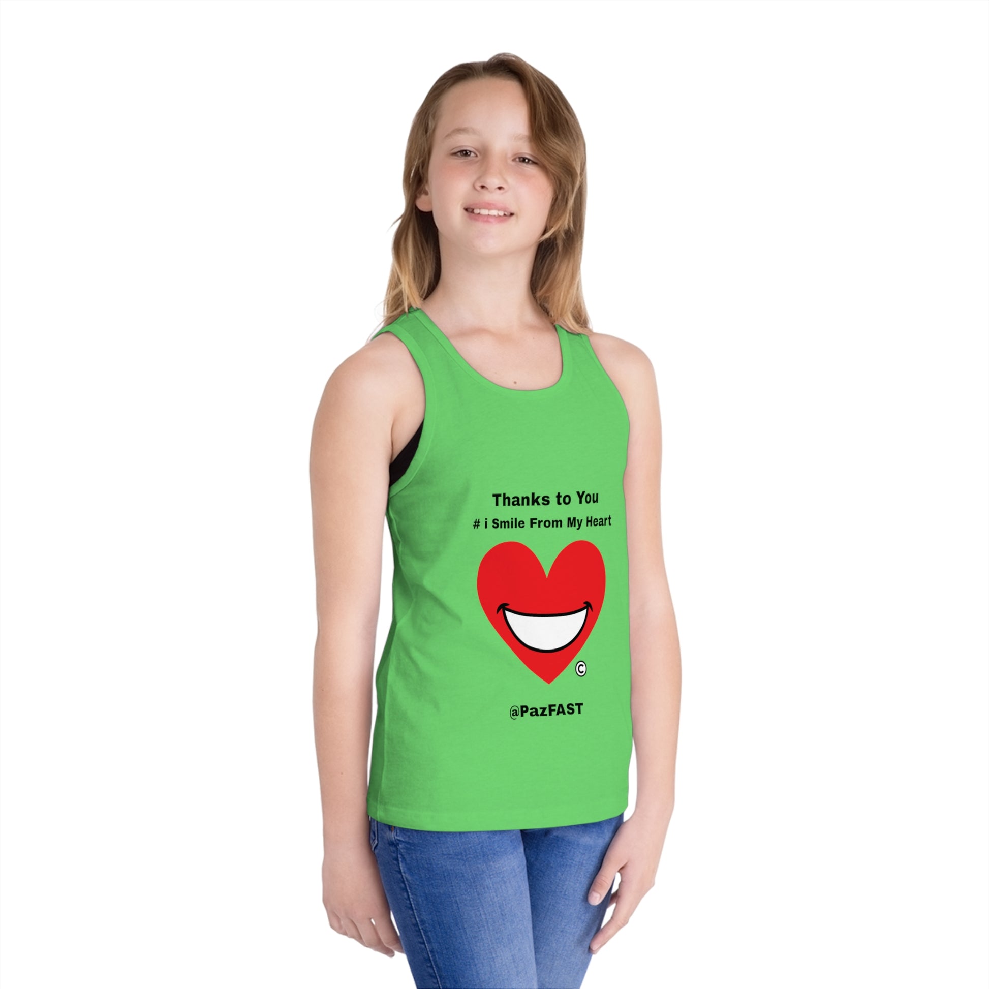 Kid's Jersey Tank Top | Extend Total *Kindness with "Paz FAST, The Love Solution" - The Love Solution