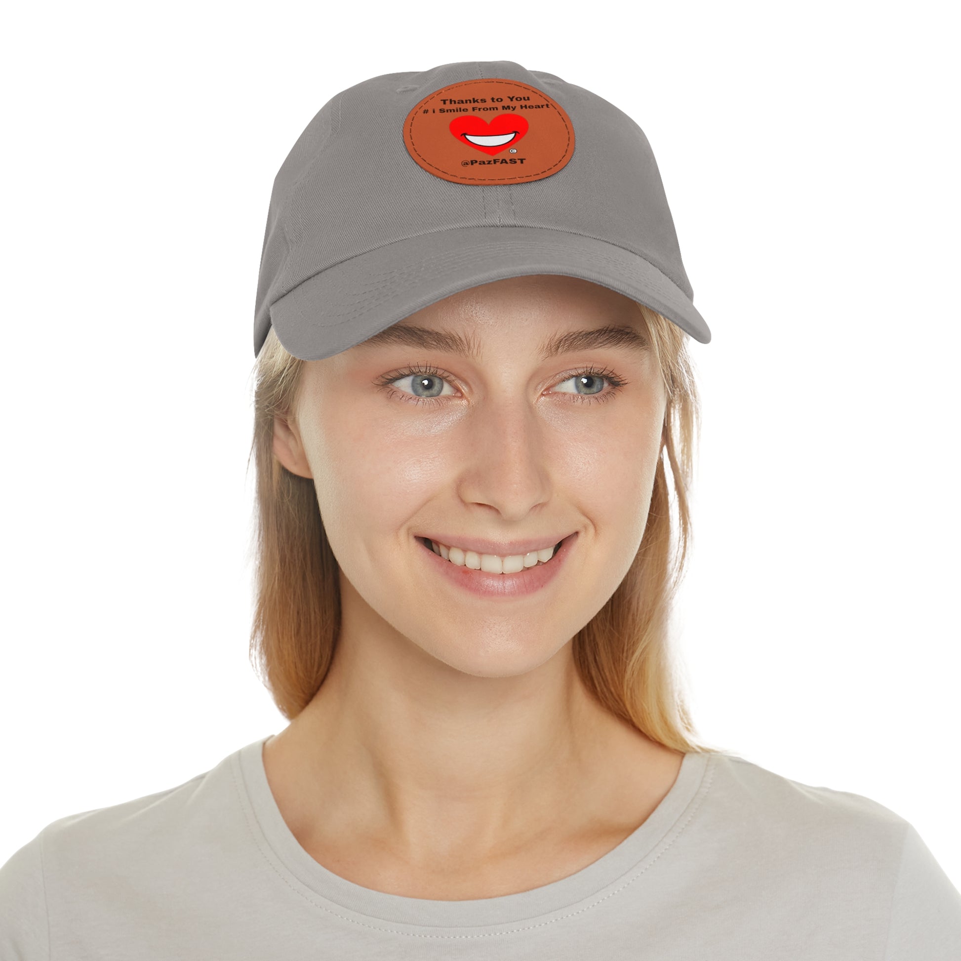 Dad Hat with Leather Patch (Round) | Extend Total *Kindness with "Paz FAST, The Love Solution" - The Love Solution