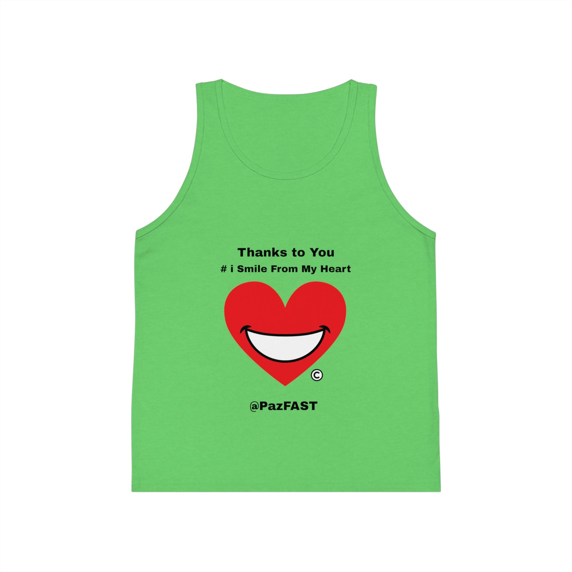 Kid's Jersey Tank Top | Extend Total *Kindness with "Paz FAST, The Love Solution" - The Love Solution