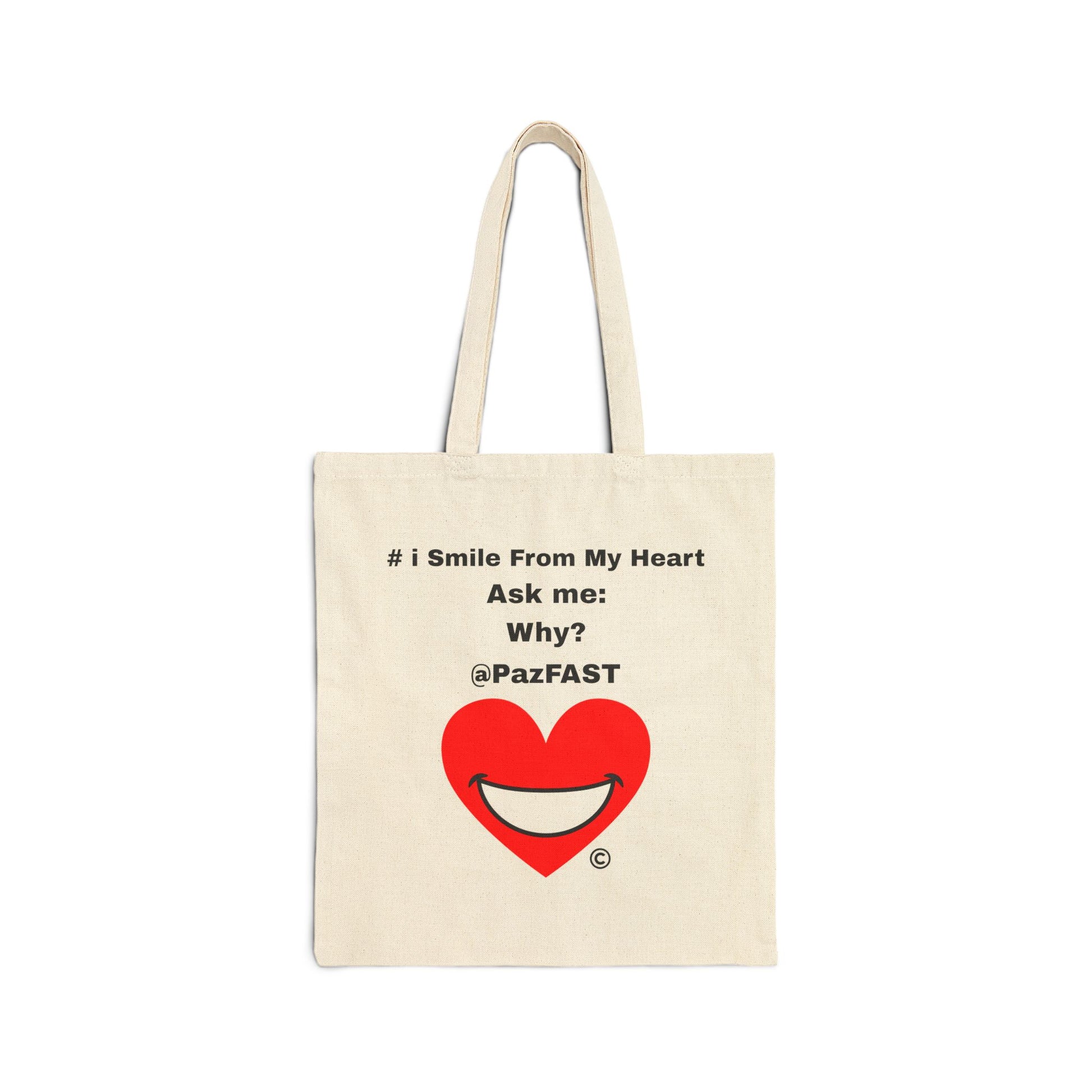 Cotton Canvas Tote Bag | Extend Total *Kindness with "Paz FAST, The Love Solution" - The Love Solution