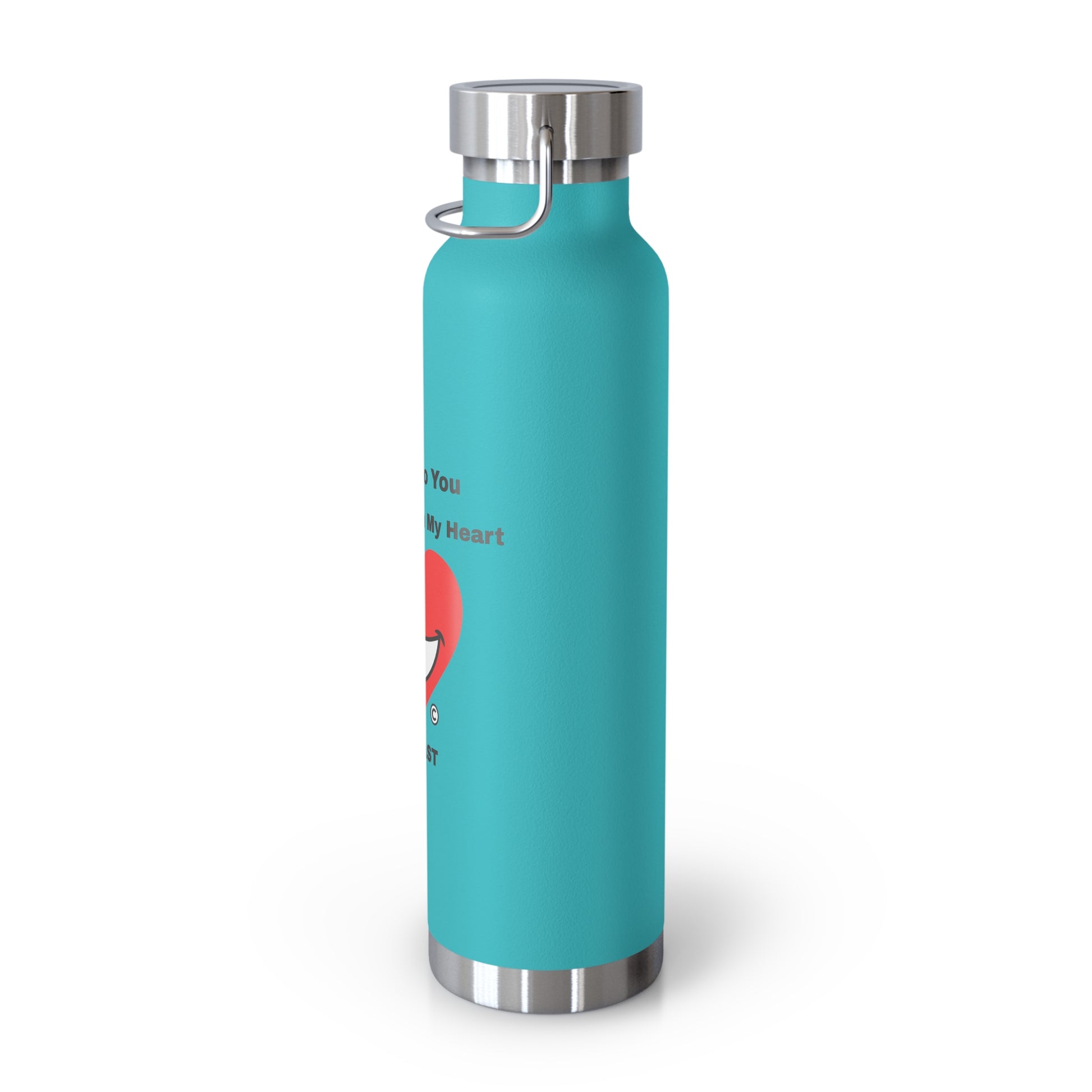 Enjoy and Extend Love with "I Smile From My Heart" and this Copper Vacuum Insulated Bottle, 22oz  | Extend Total *Kindness with "Paz FAST, The Love Solution" - The Love Solution