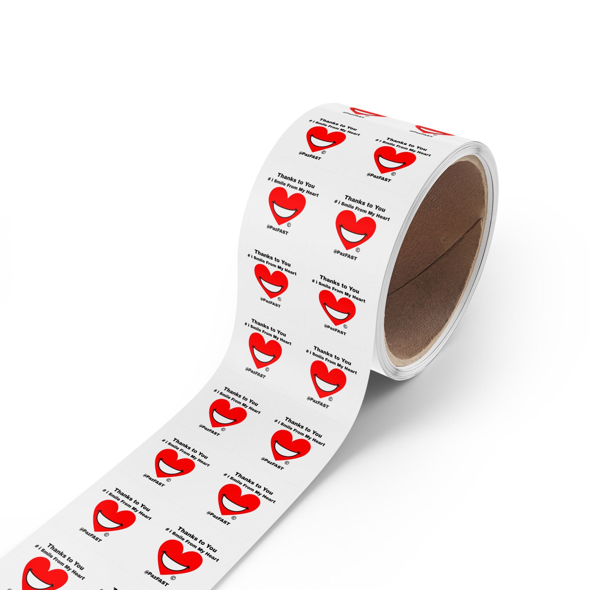 Square Sticker Label Rolls | Extend Total *Kindness with "Paz FAST, The Love Solution" - The Love Solution