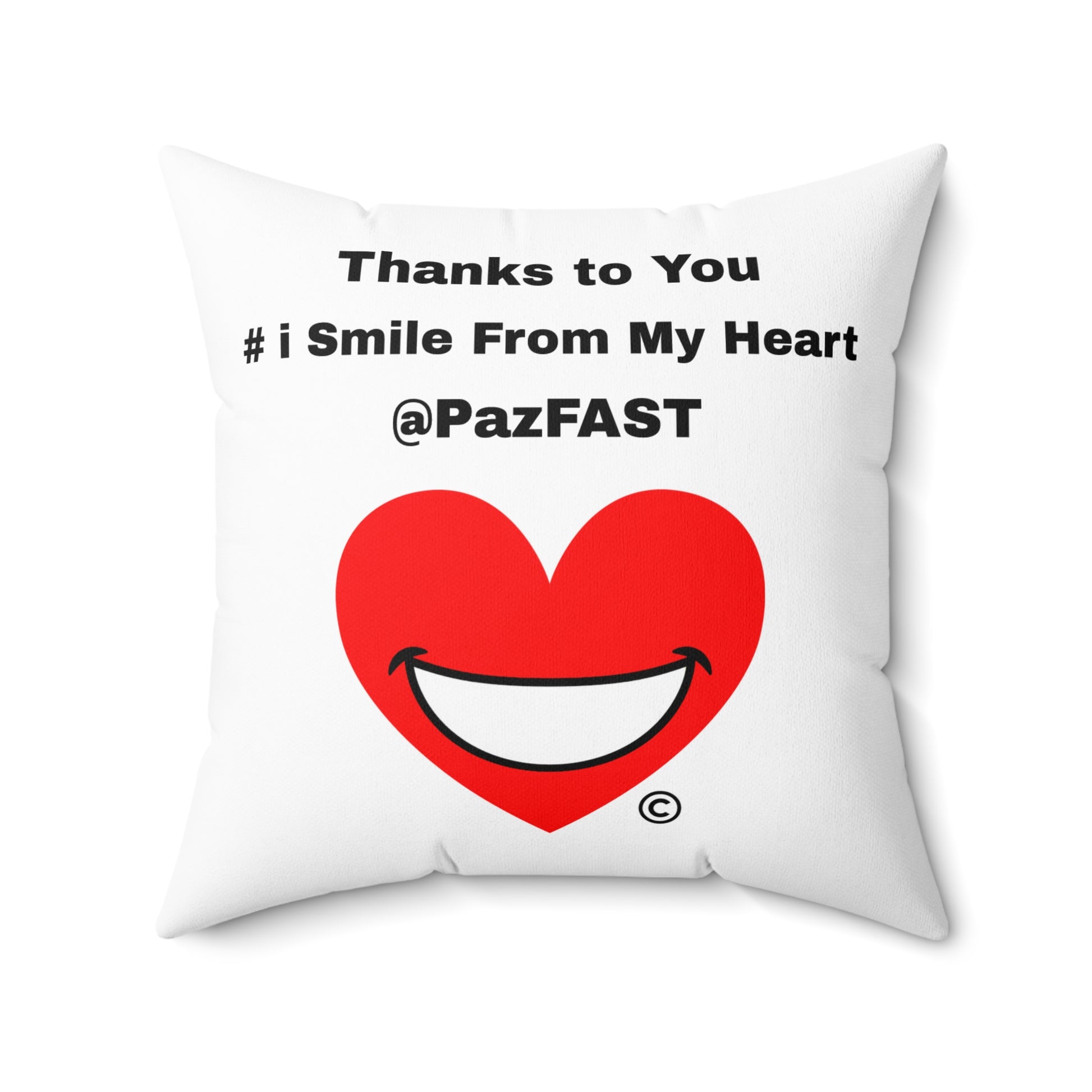 Spun Polyester Square Pillow | Extend Total *Kindness with "Paz FAST, The Love Solution" - The Love Solution