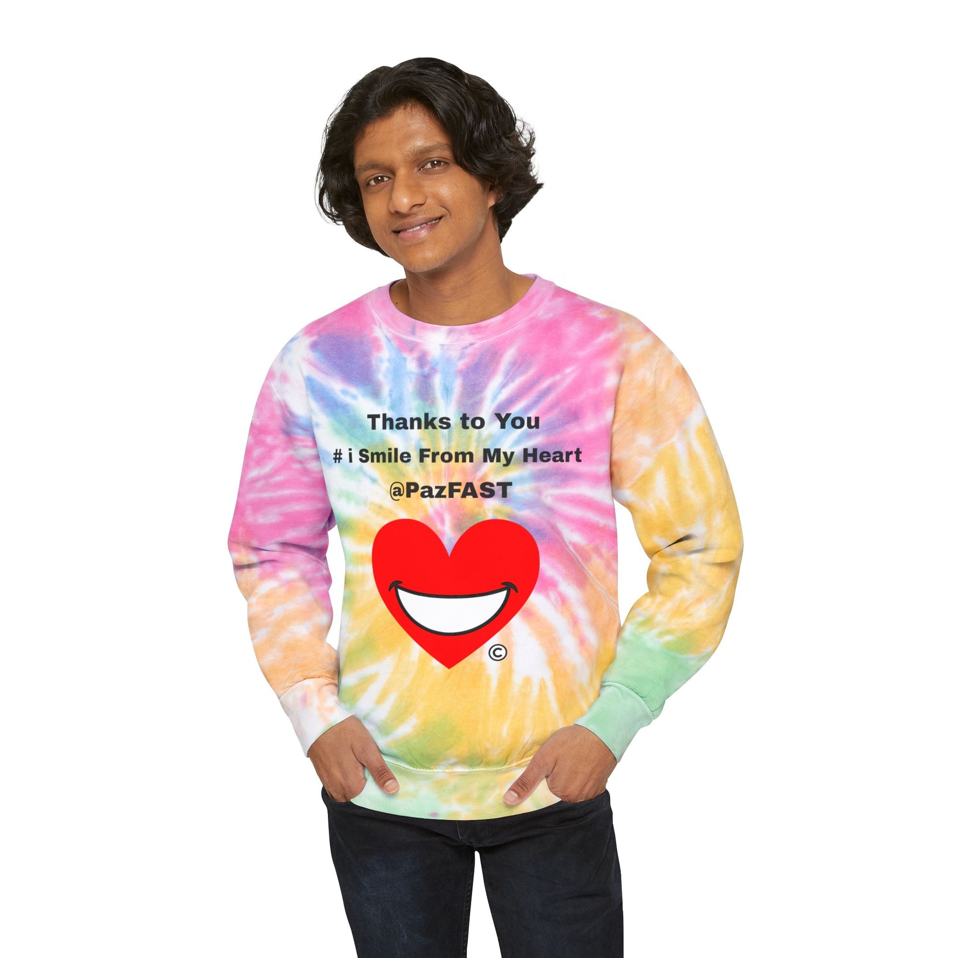 Unisex Tie-Dye Sweatshirt | Extend Total *Kindness with "Paz FAST, The Love Solution" - The Love Solution