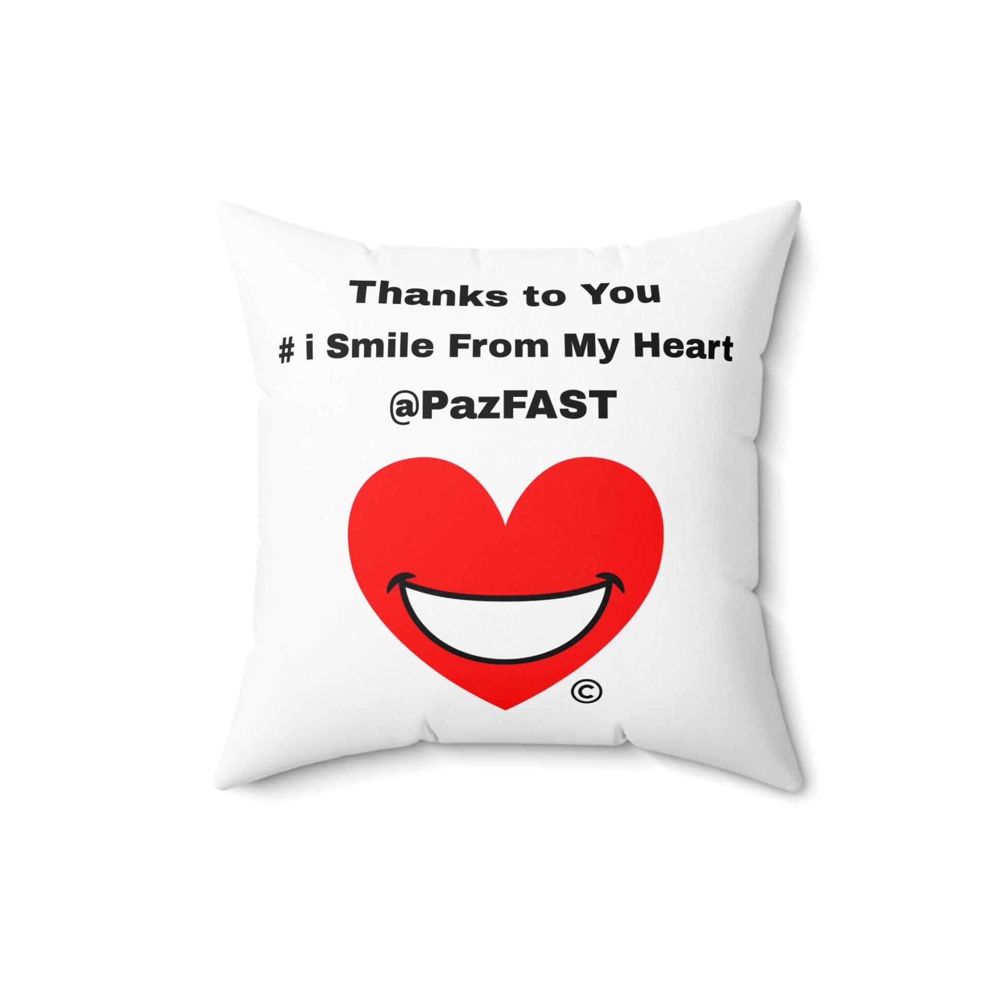 Spun Polyester Square Pillow | Extend Total *Kindness with "Paz FAST, The Love Solution" - The Love Solution