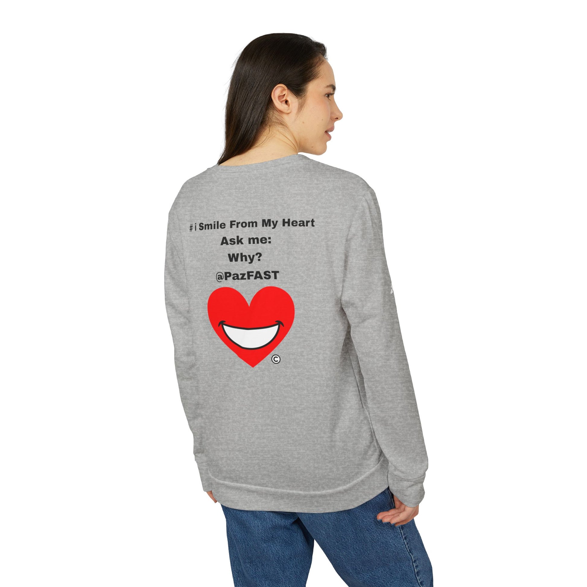 Adidas® Unisex Fleece Crewneck Sweatshirt | Extend Total *Kindness with "Paz FAST, The Love Solution" - The Love Solution