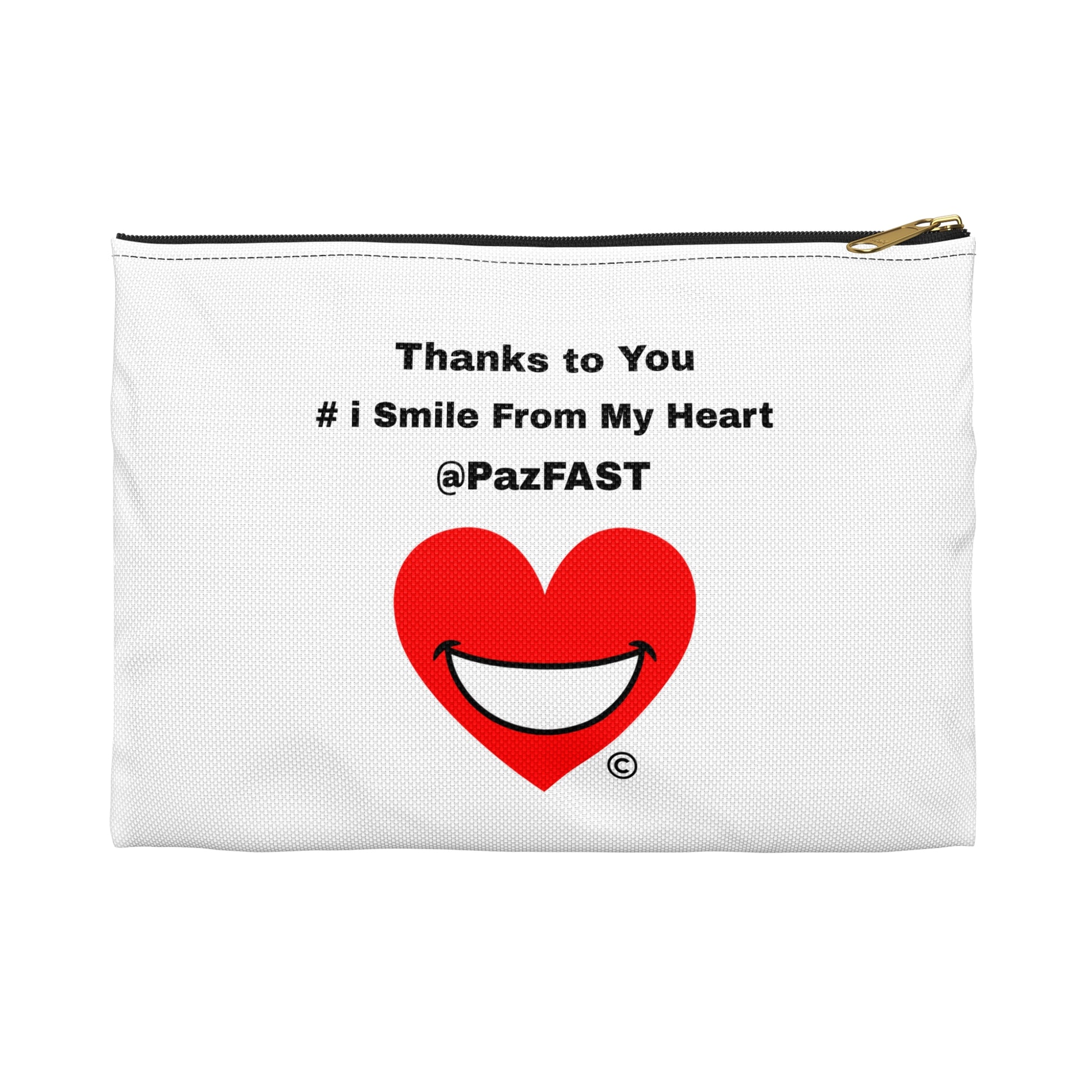 Flat Accessory Pouch 100% Polyester | Extend Total *Kindness with "Paz FAST, The Love Solution" - The Love Solution