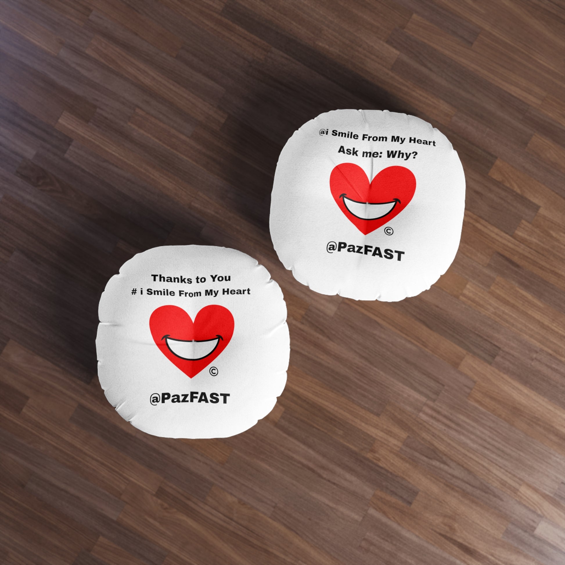 Tufted Floor Pillow, Round | Extend Total *Kindness with "Paz FAST, The Love Solution" - The Love Solution