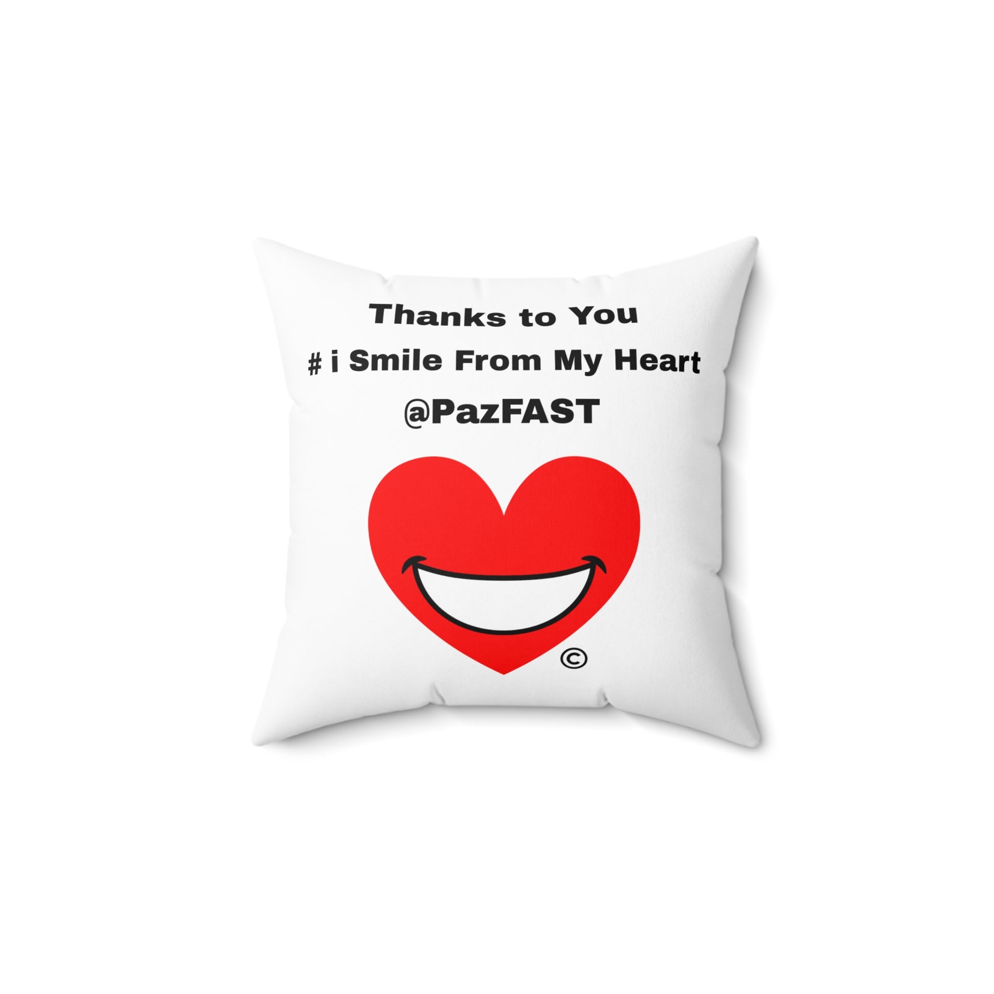 Spun Polyester Square Pillow | Extend Total *Kindness with "Paz FAST, The Love Solution" - The Love Solution