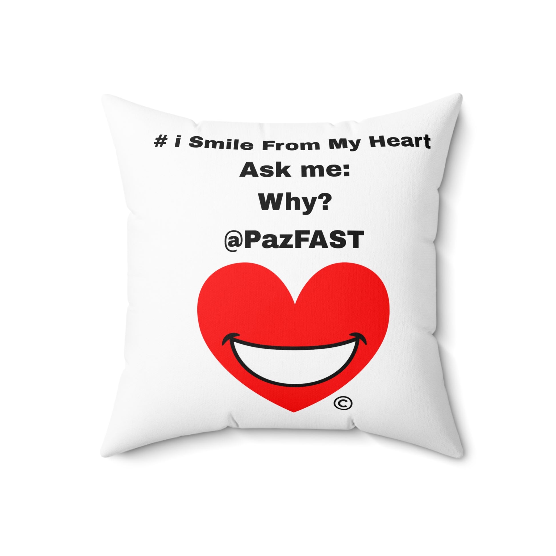 Spun Polyester Square Pillow | Extend Total *Kindness with "Paz FAST, The Love Solution" - The Love Solution