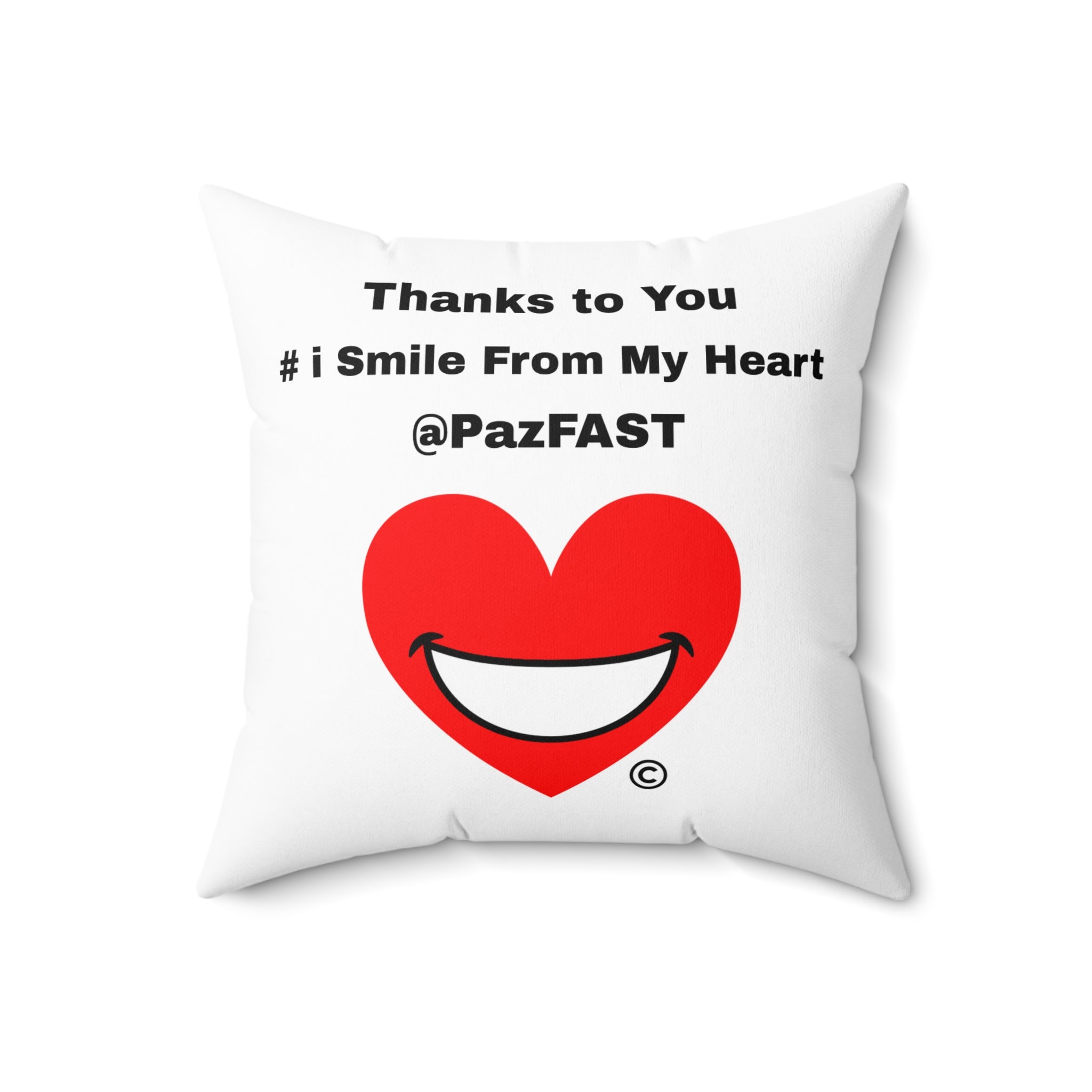 Spun Polyester Square Pillow | Extend Total *Kindness with "Paz FAST, The Love Solution" - The Love Solution