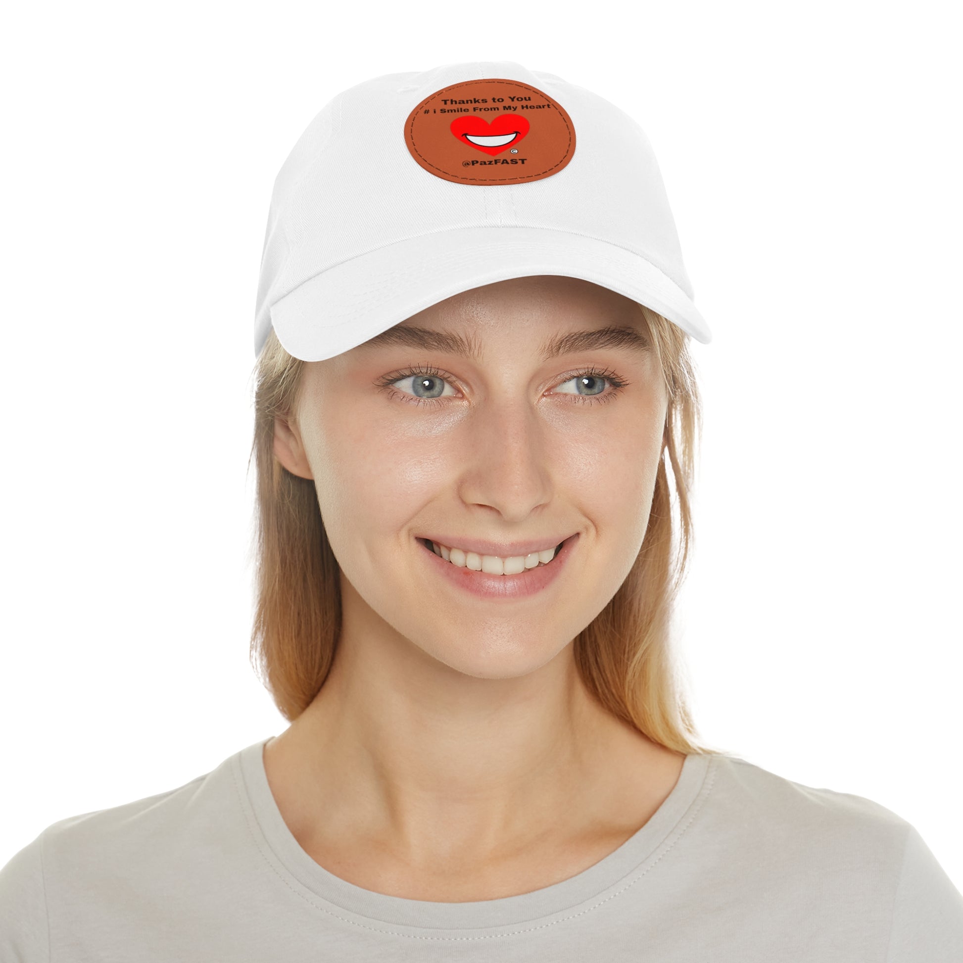 Dad Hat with Leather Patch (Round) | Extend Total *Kindness with "Paz FAST, The Love Solution" - The Love Solution